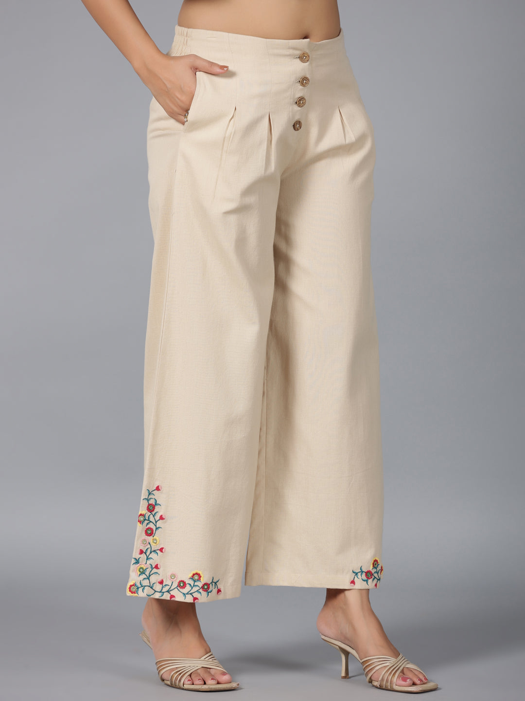 Juniper Women Blue Rayon Embroidered Clothing Set