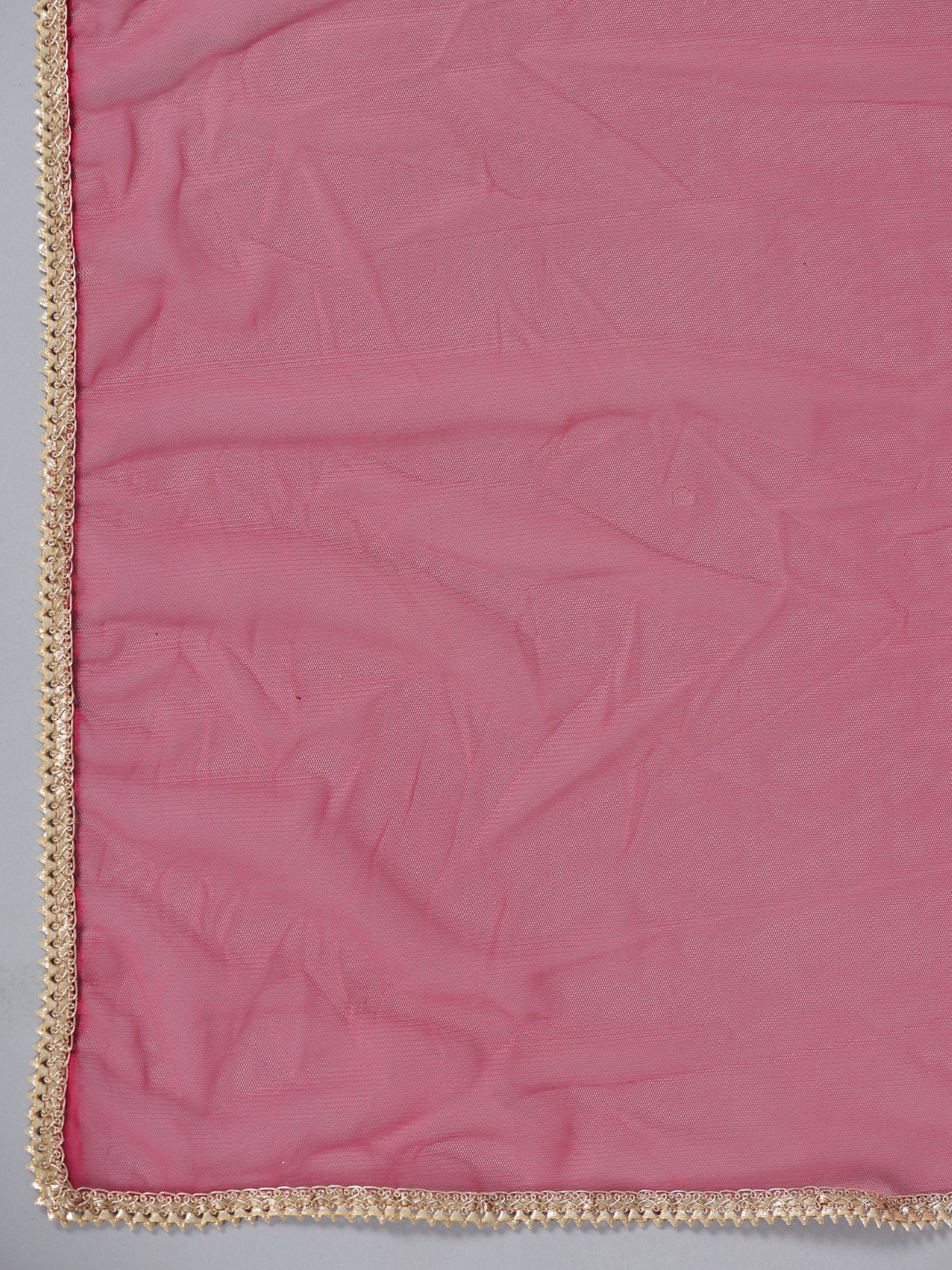 Juniper Women Fuchsia Chanderi Gota Patti Kurta, Palazzo & Dupatta Set