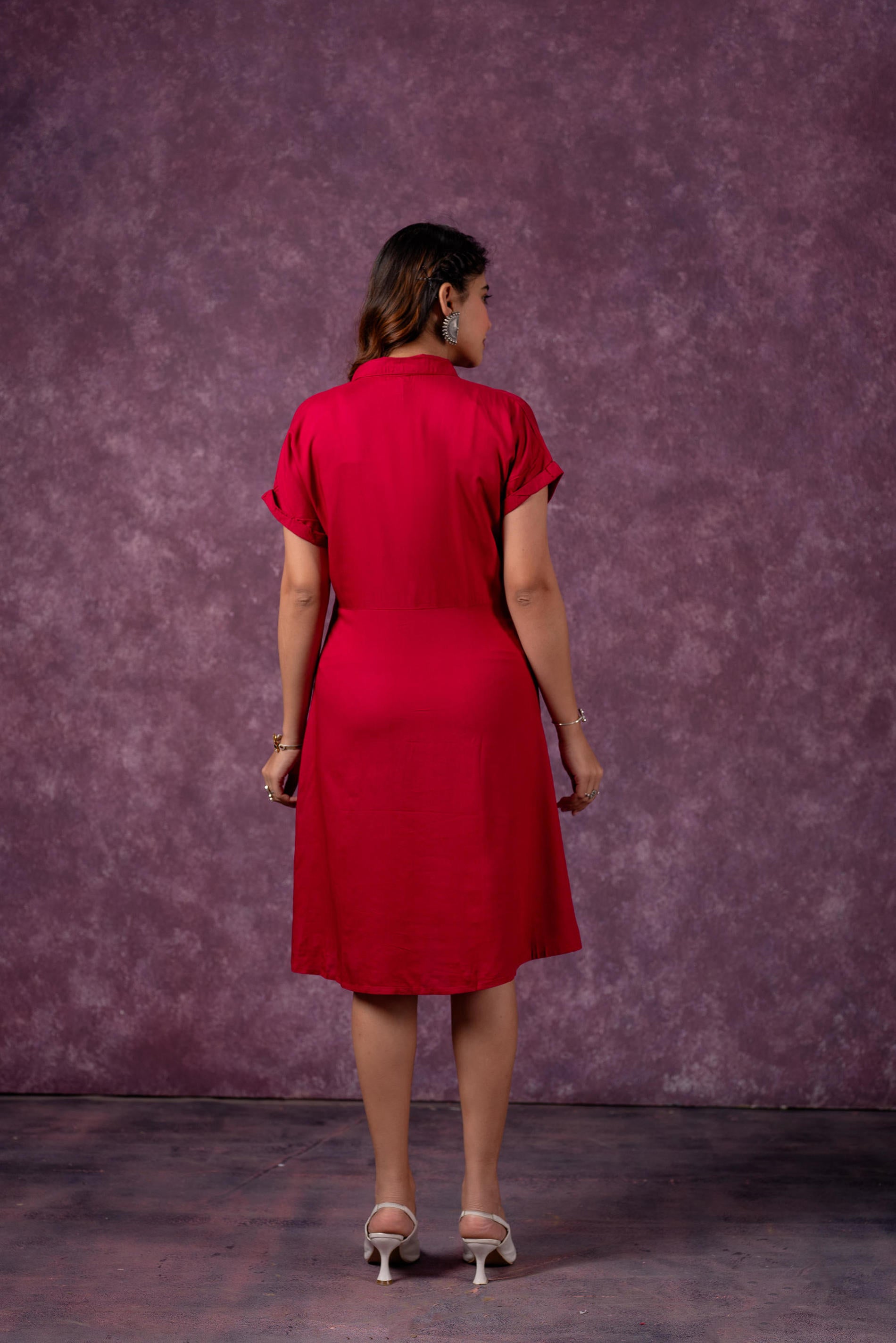 Scarlet Knot Shirt Dress