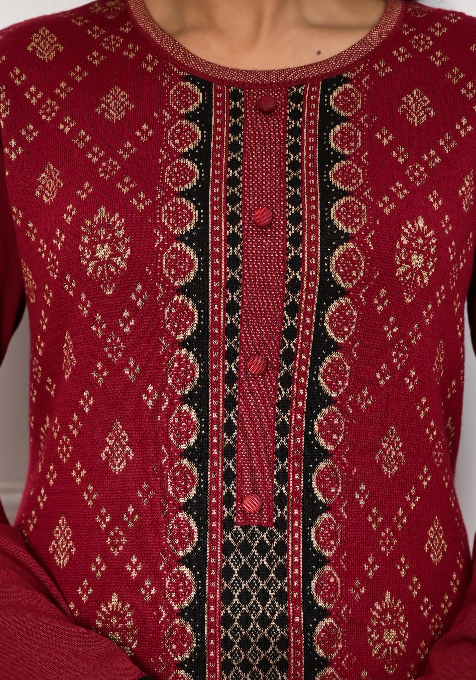 Maroon Ethnic Motif Printed Cotton Kurta
