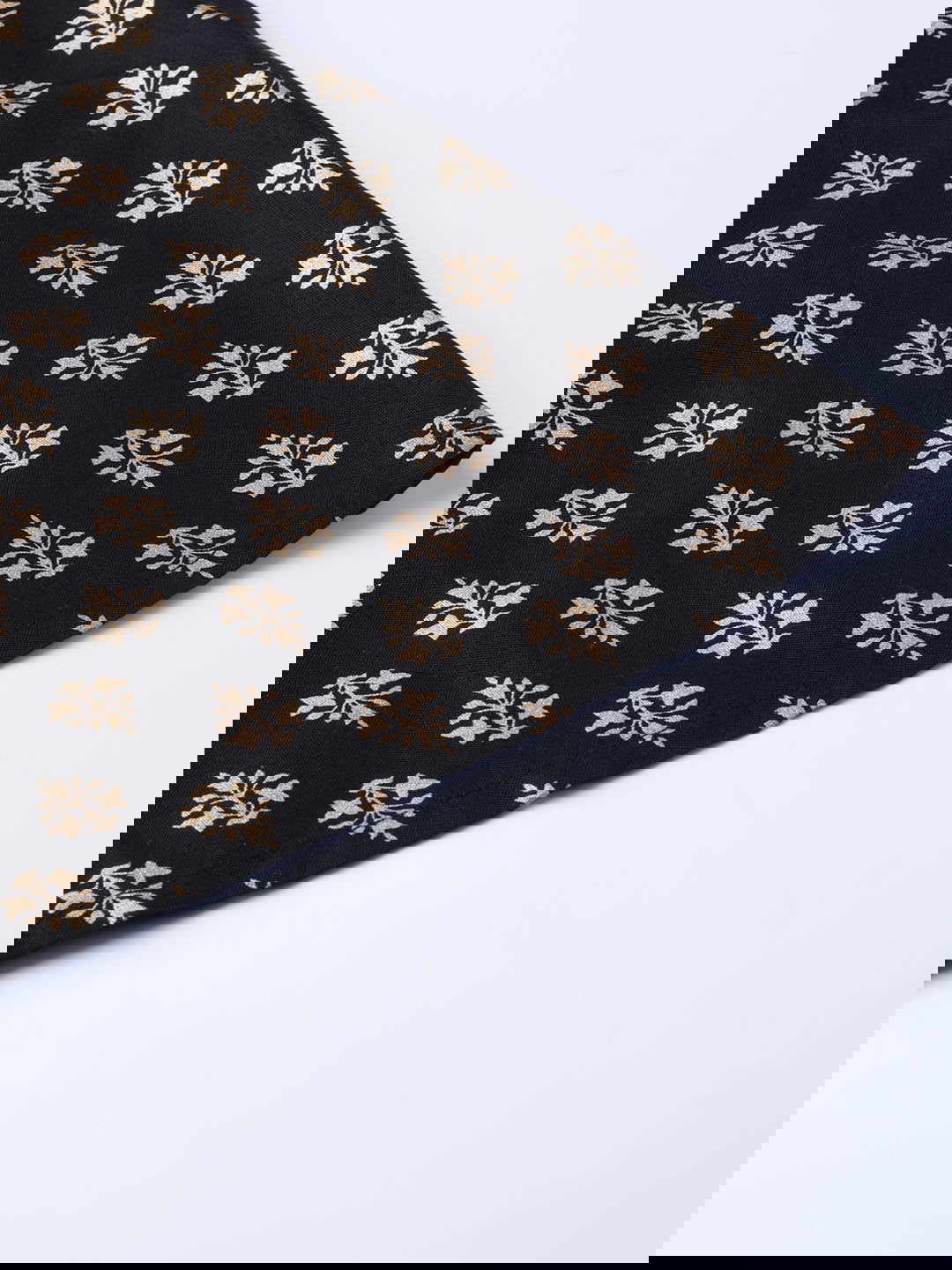 Juniper Black Rayon Ethnic Motif Printed Ankle-Length Flared Kalidar Women Palazzo With One Pocket