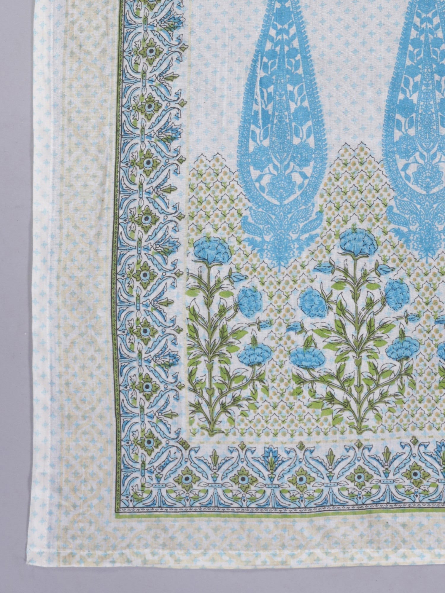 Juniper Blue Ethnic Printed Rayon Kurta Pants and Dupatta Set