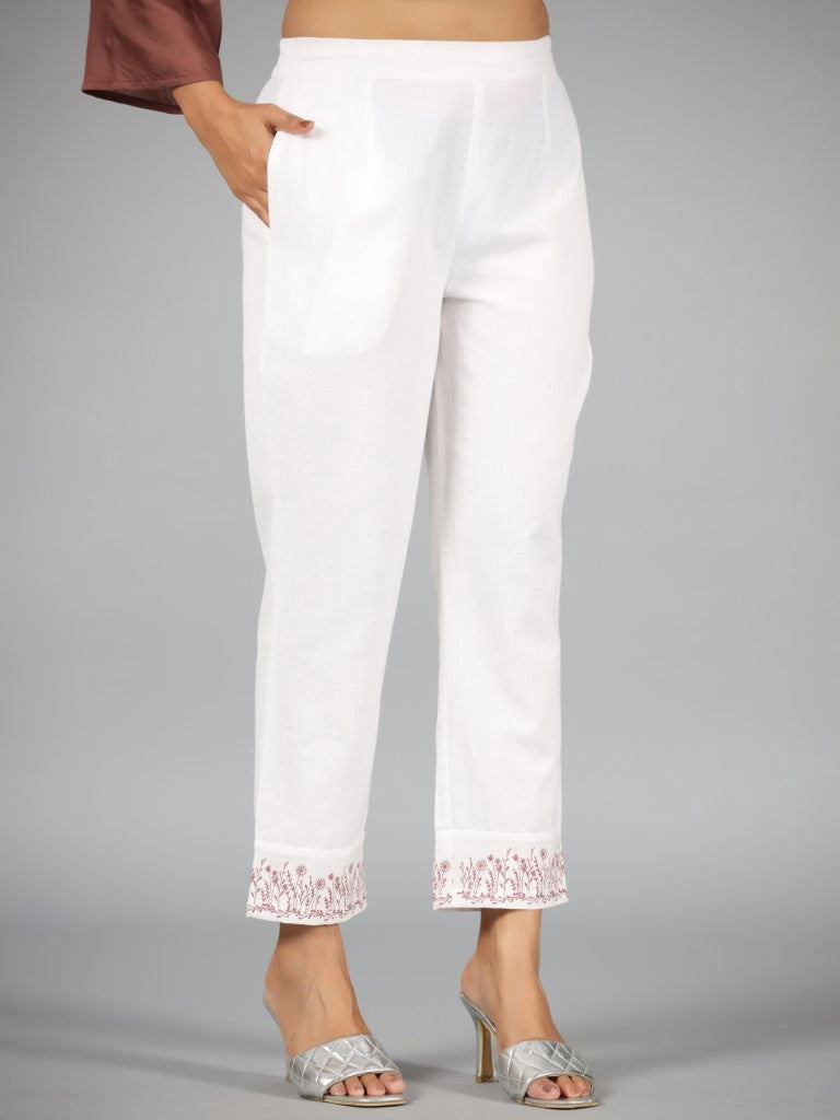 Juniper Brown Chanderi Embroidered Clothing Set