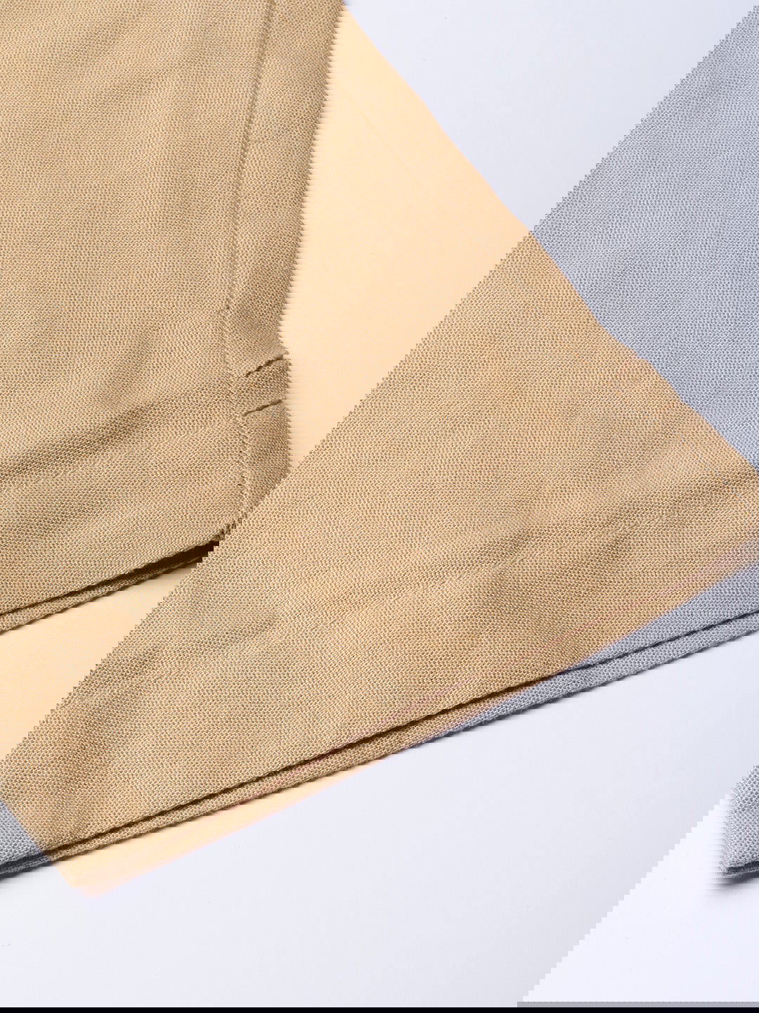 Juniper Gold Solid Cotton Flex Slim Fit Women Pants With Two Pockets