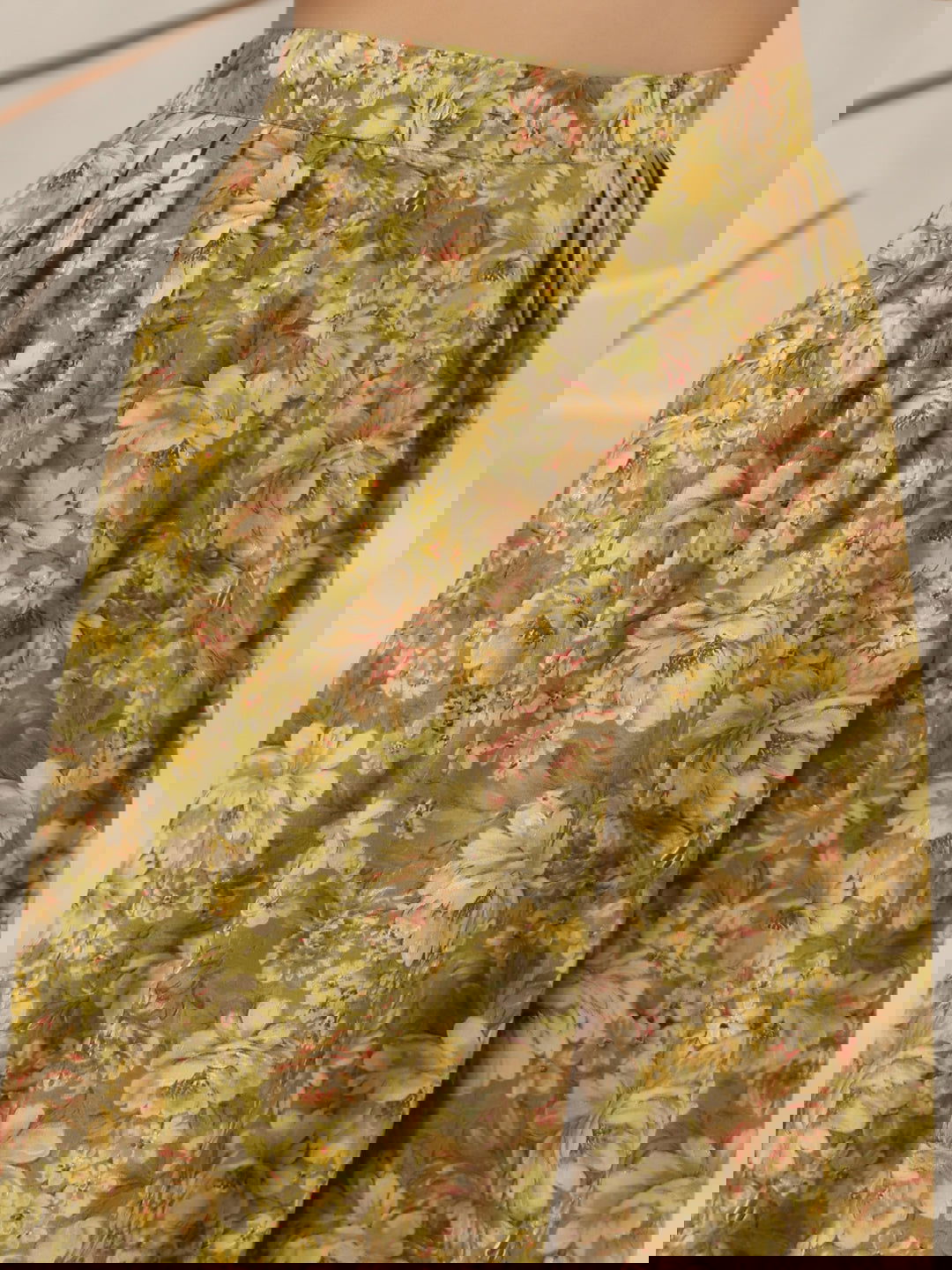 Juniper Green Floral Printed Muslin Printed Tunic & Pants With Mirror Work