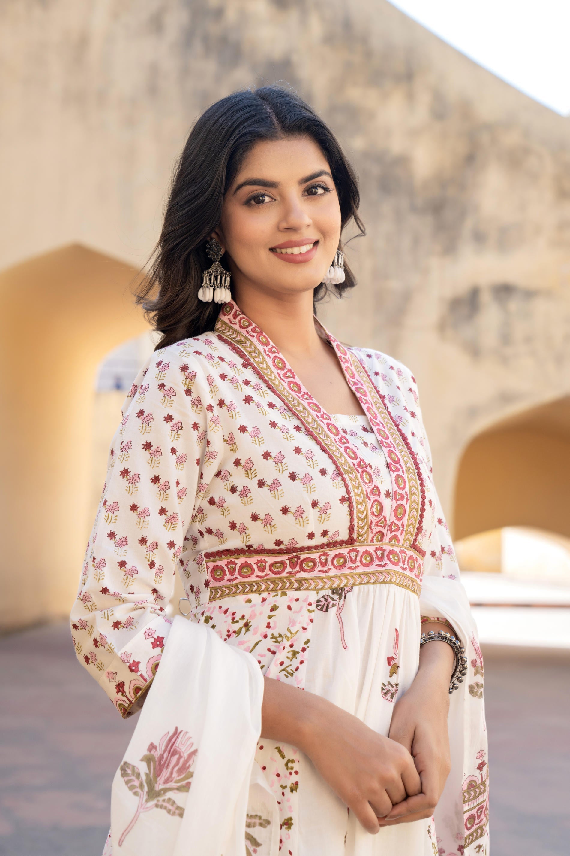 Gulab Baagh Anarkali Cotton Suit Set