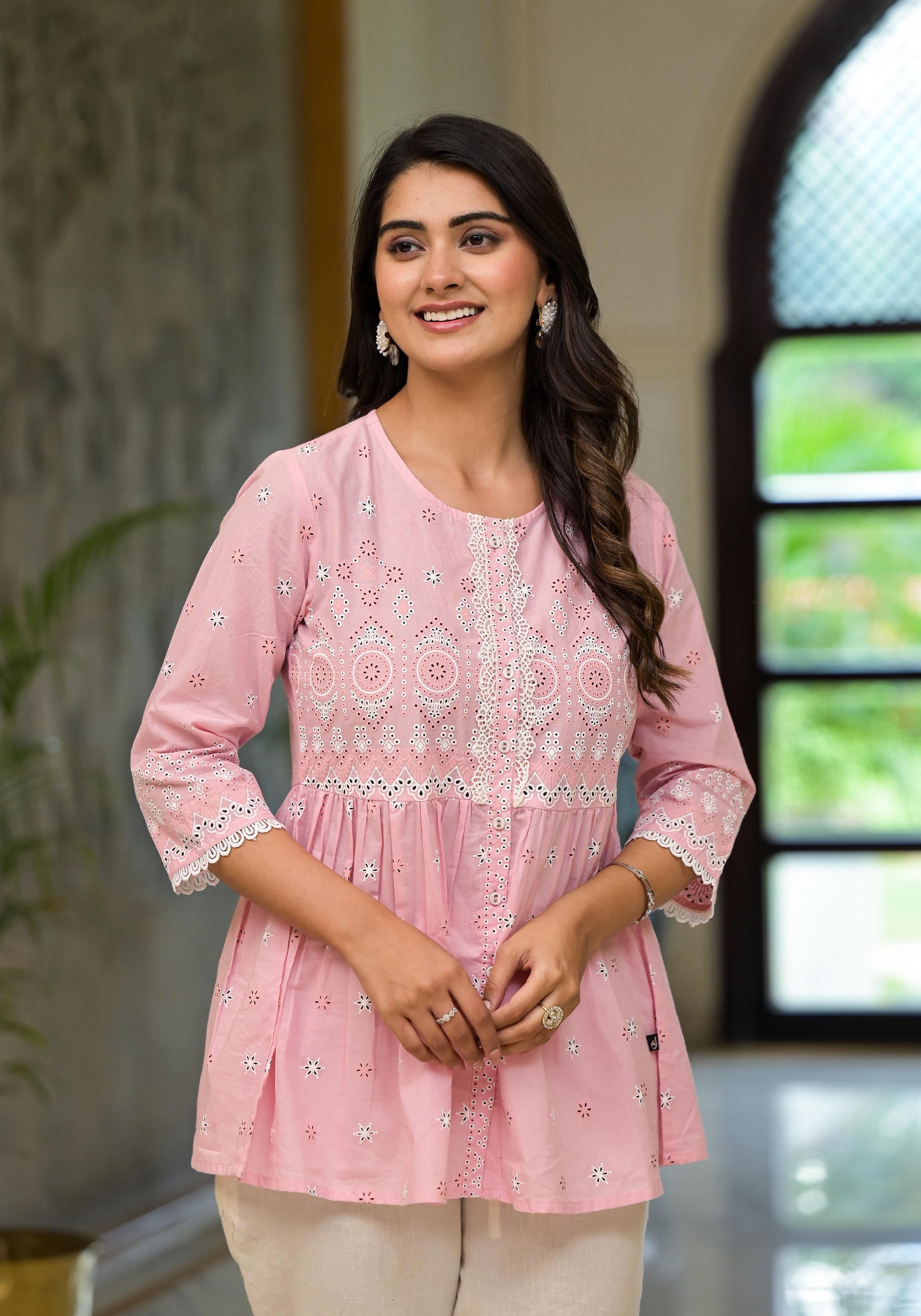 Gulabi Noor Cotton Peplum Tunic