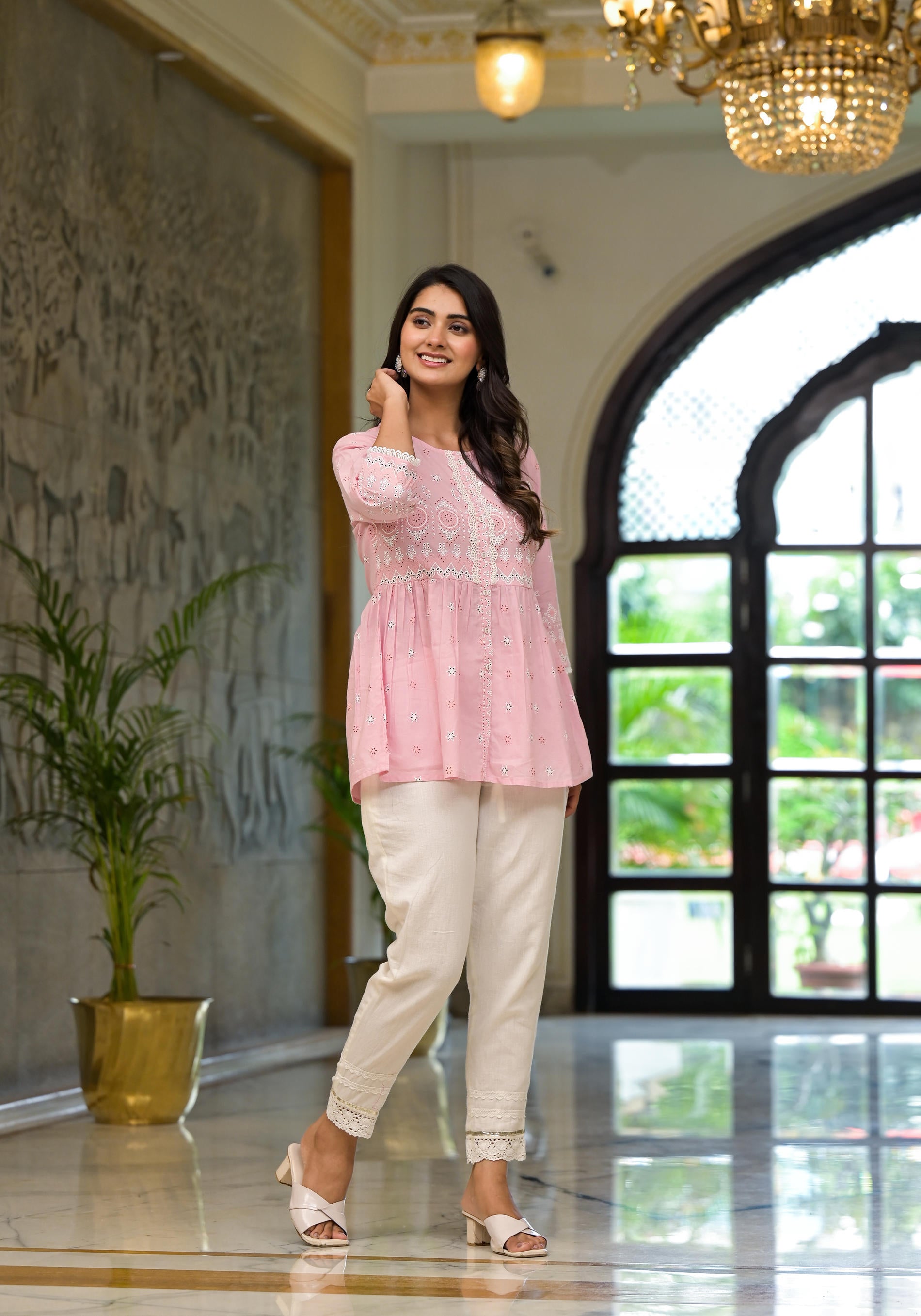 Gulabi Noor Cotton Peplum Tunic