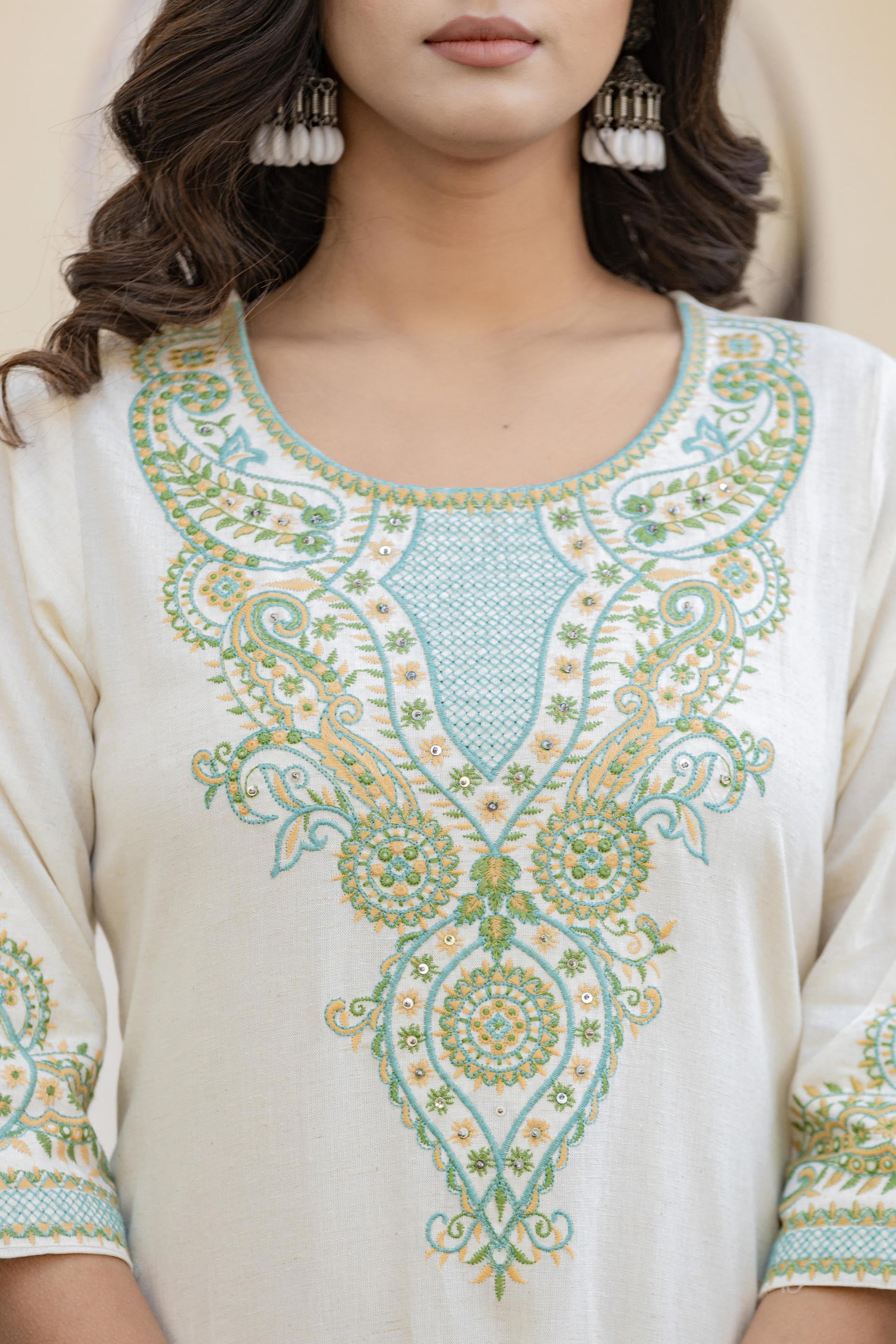 Multi Color Ethnic Printed Kurta Set with Dupatta