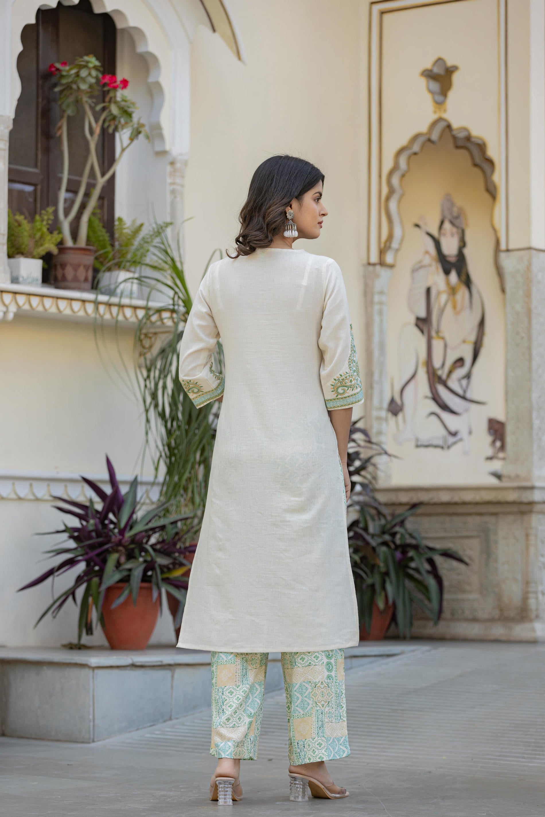 Multi Color Ethnic Printed Kurta Set with Dupatta