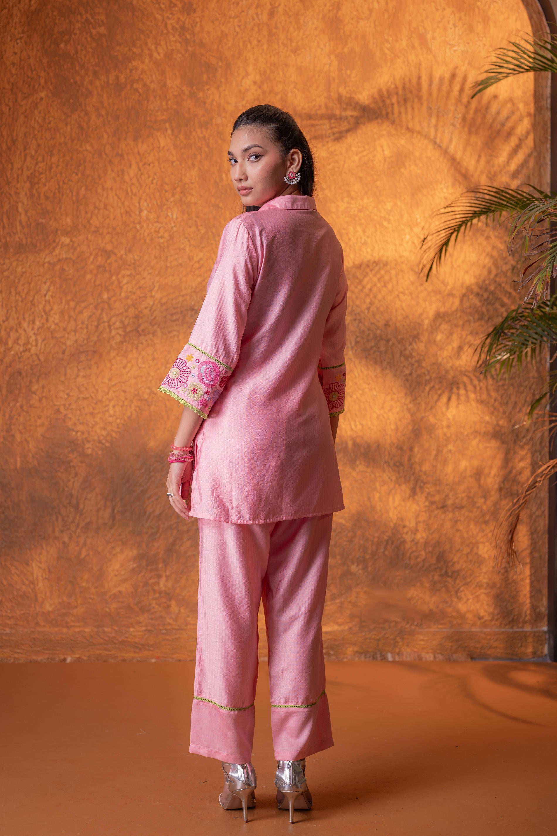 Peach Bloom Tassel Kurta Co-Ord