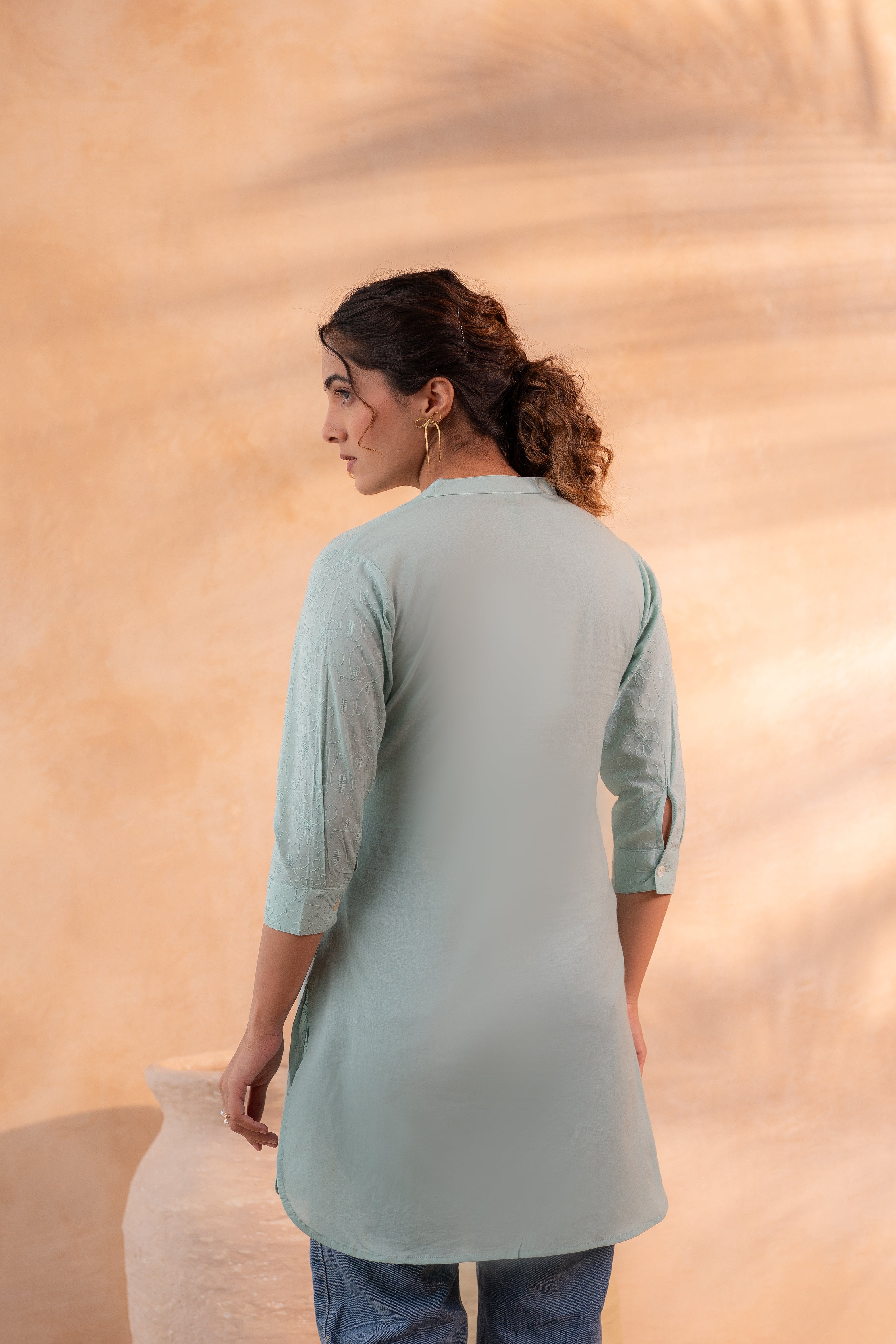 Mint Ease Minimal Cotton Tunic