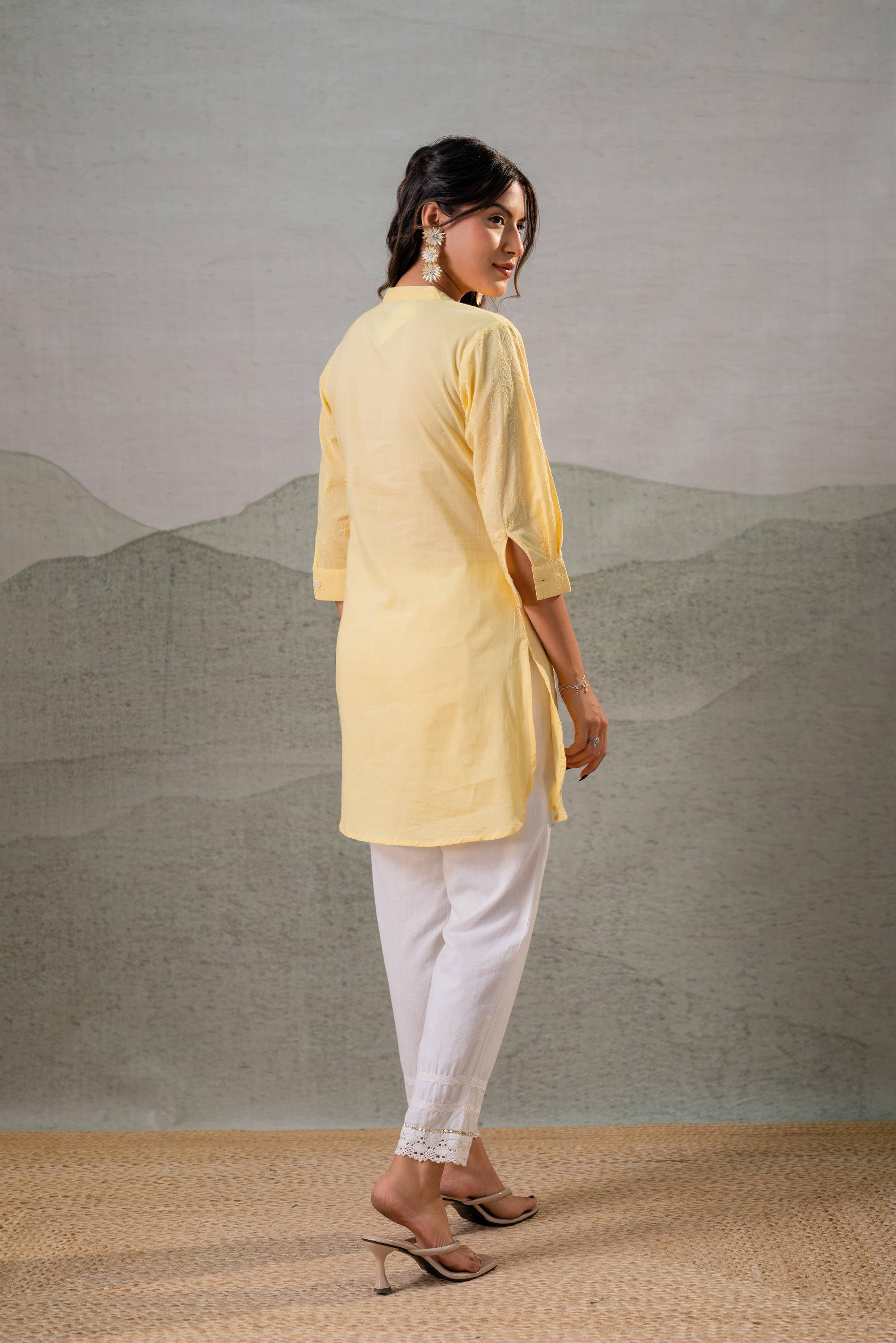 Yellow Ease Minimal Cotton Tunic