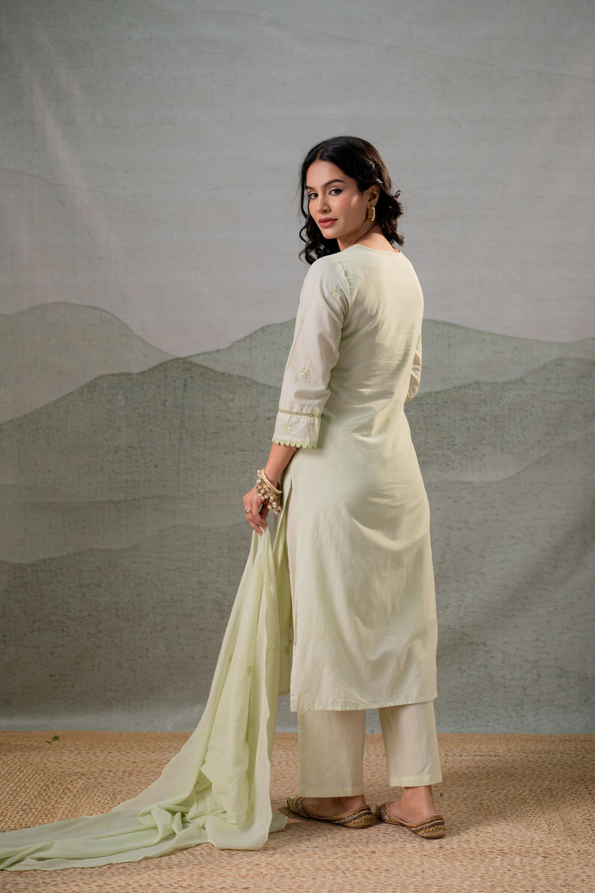Lime Grace Minimal Suit Set