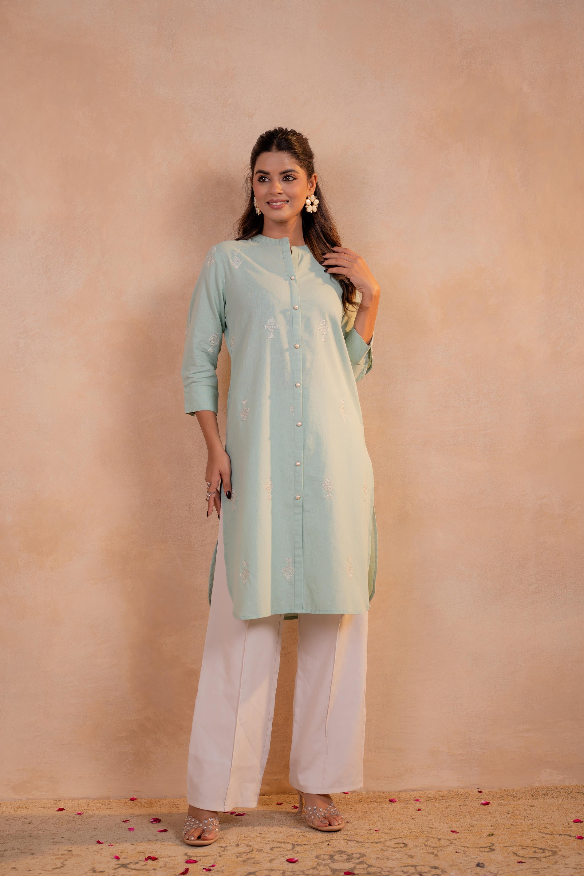 Pistachio Serenity Straight Kurta