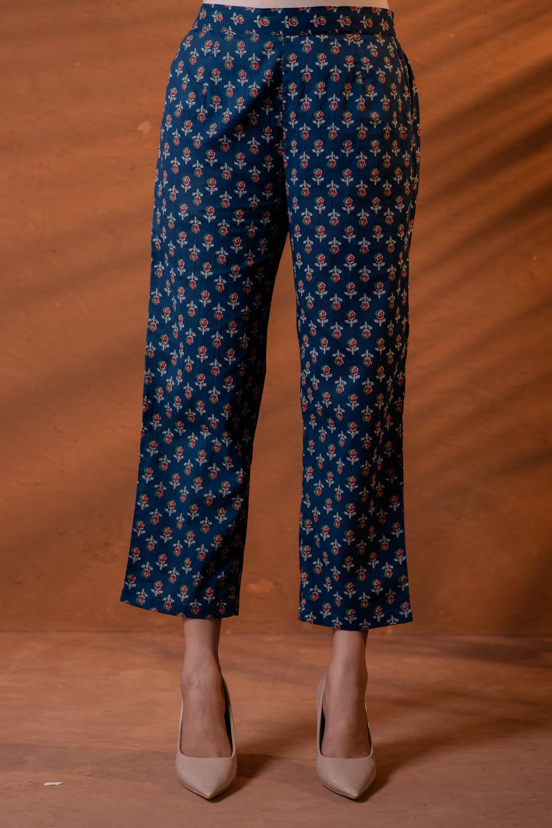 Ajrakh Printed Kurta Set with Coordinated Dupatta