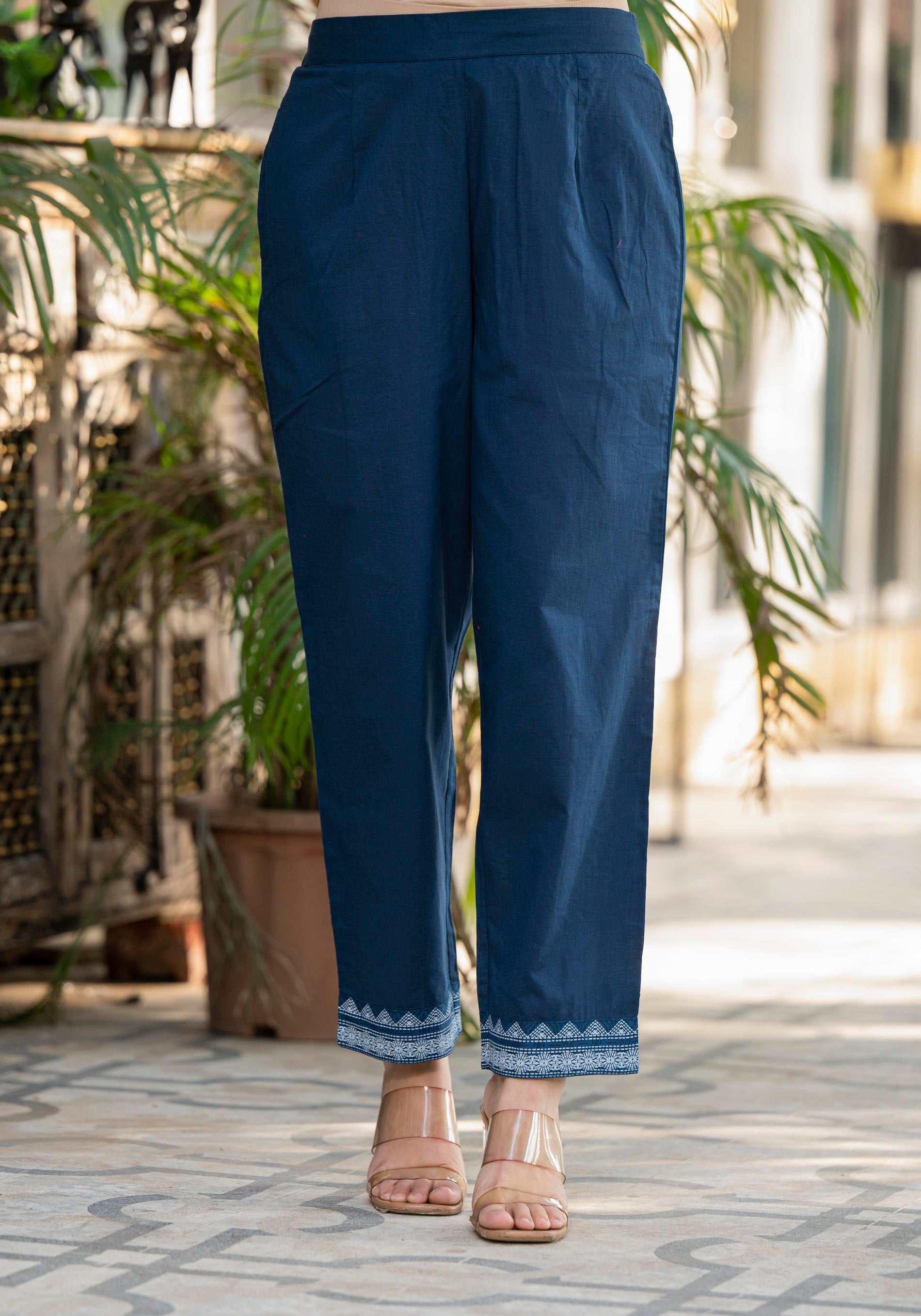 Indigo Blue Printed Kurta Set with Dupatta