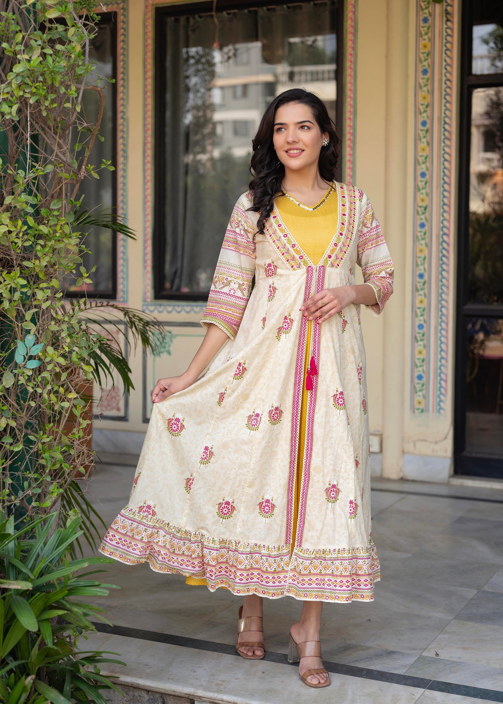 Women Printed Floral Fit & Flared Dress