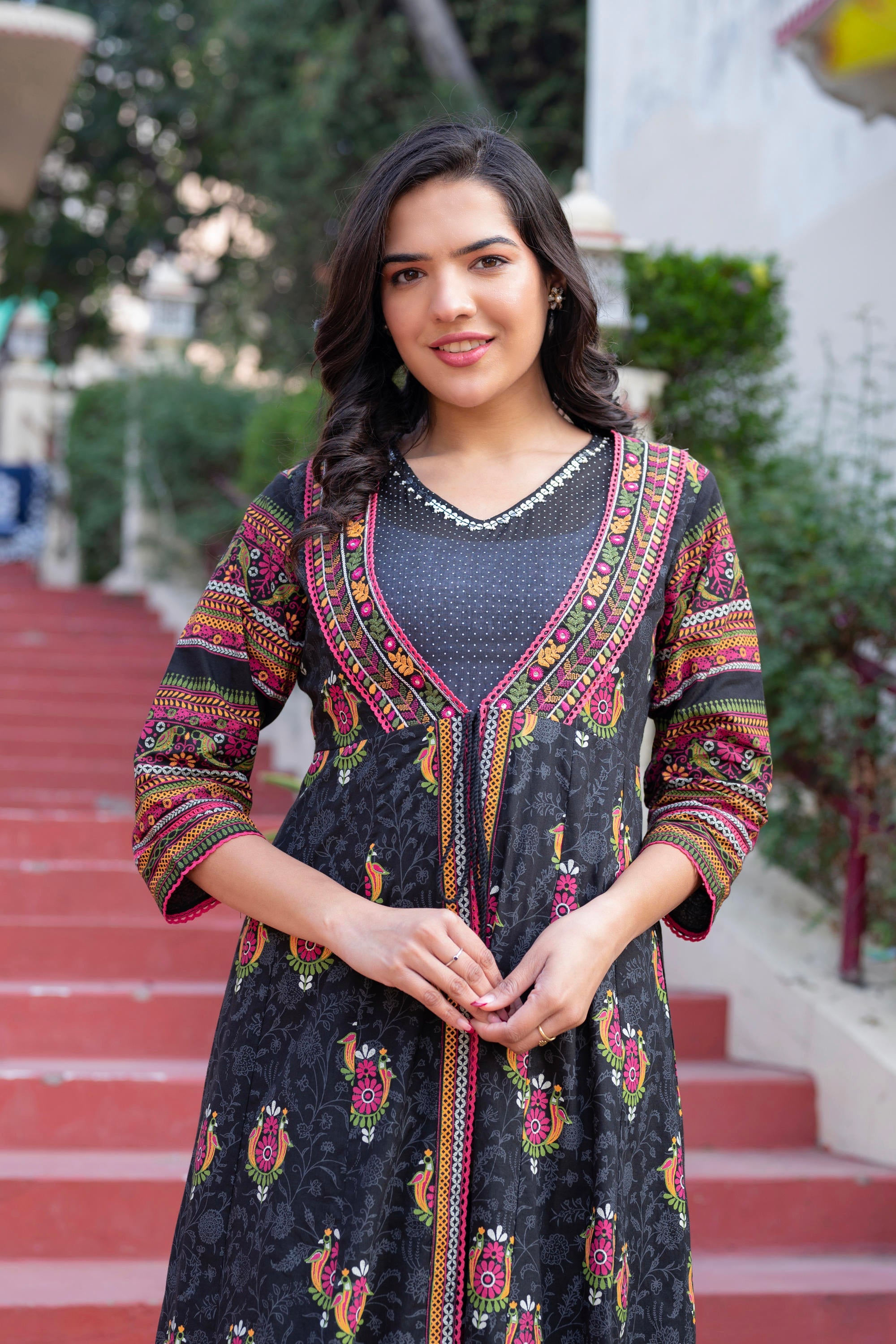 Women Printed Floral Fit & Flared Dress