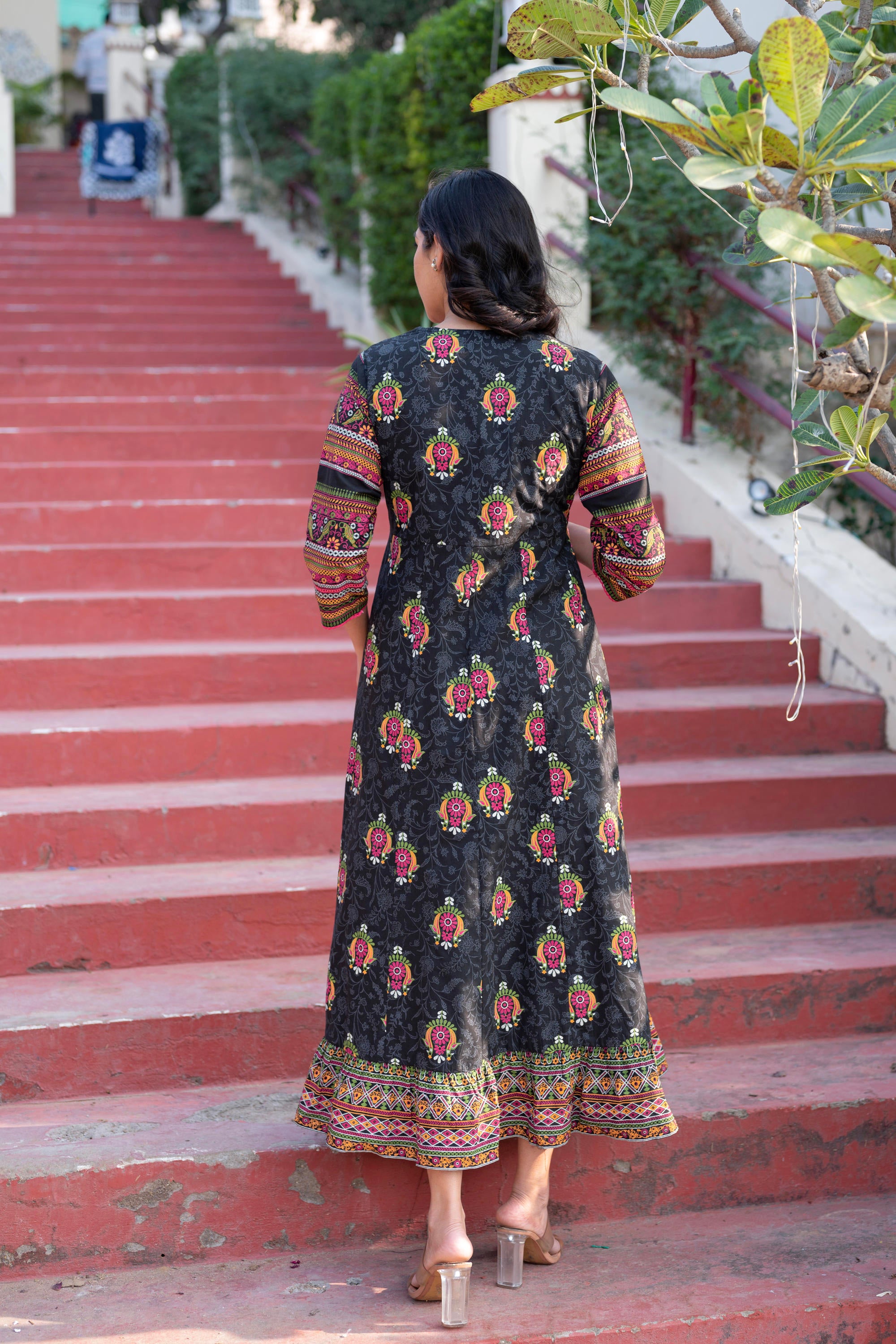 Women Printed Floral Fit & Flared Dress