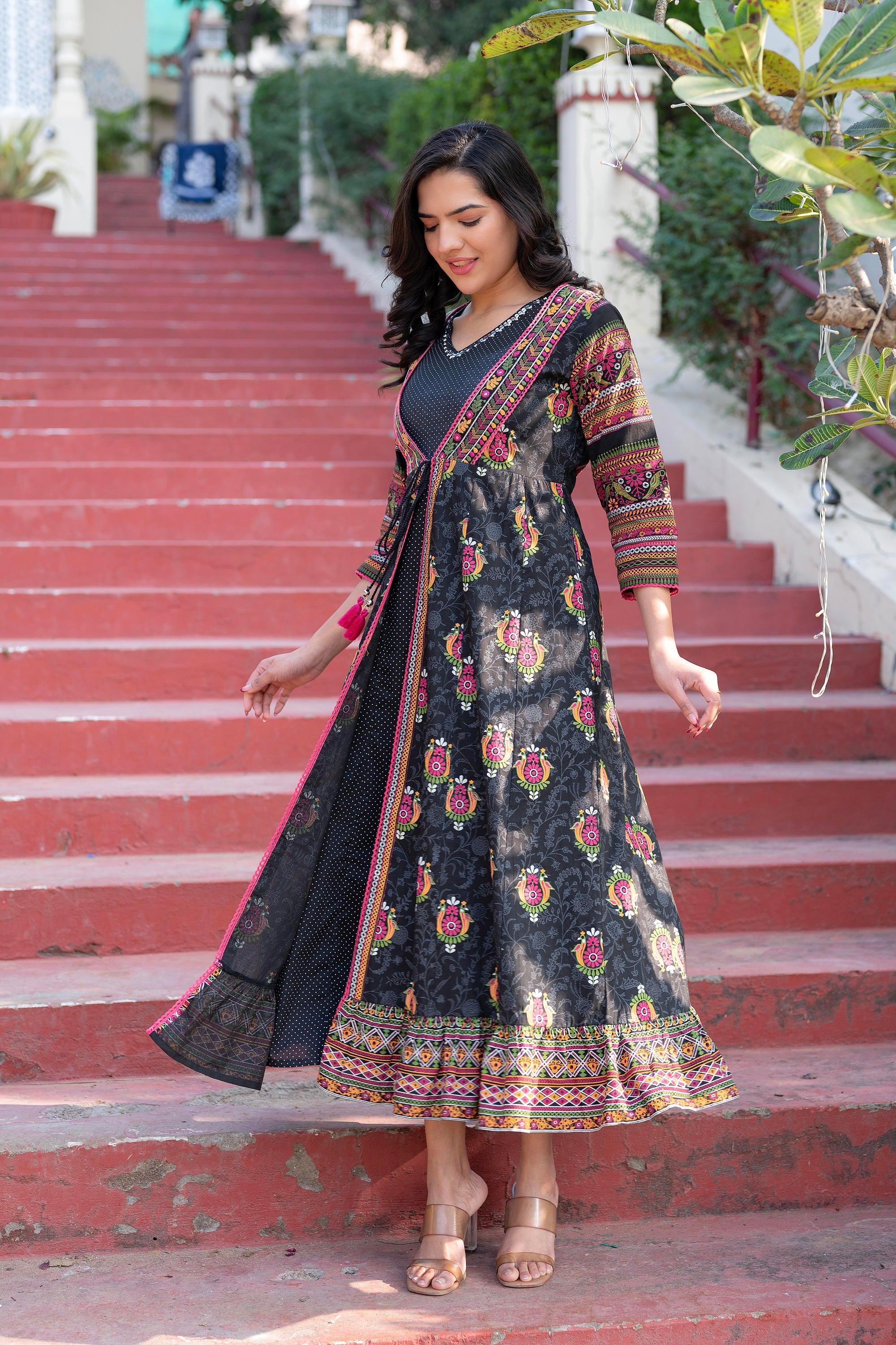 Women Printed Floral Fit & Flared Dress