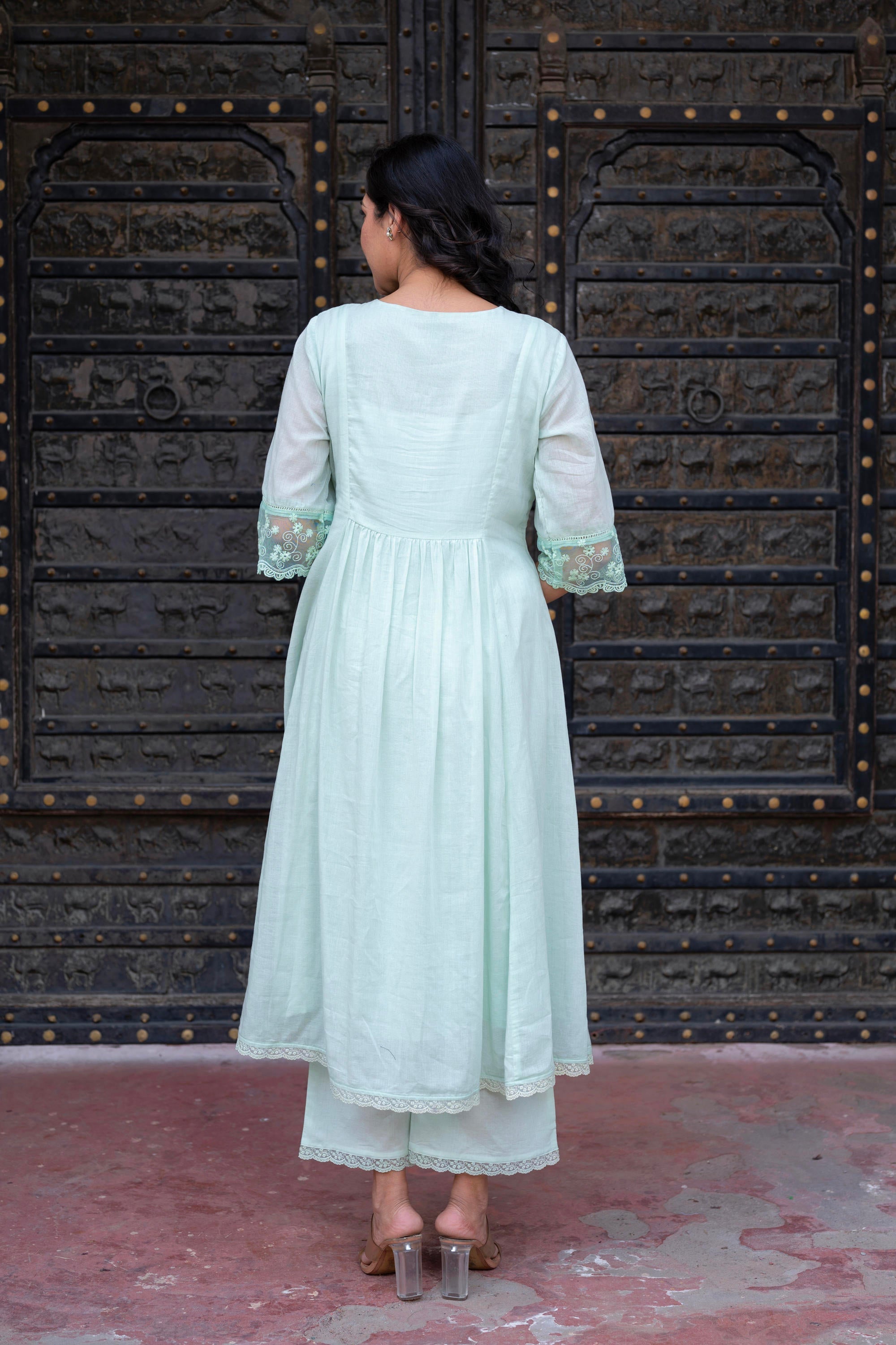 Women Embroidered Anarkali Kurta Set