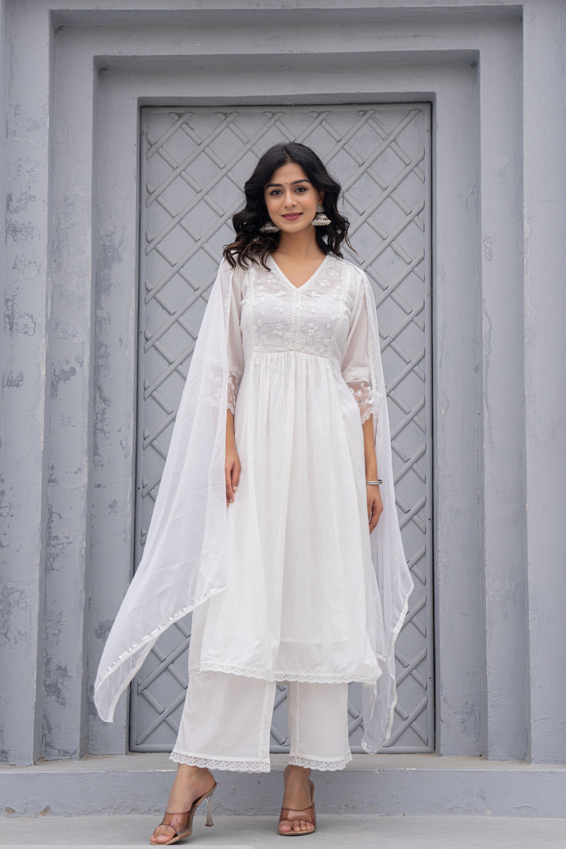 Women Embroidered Anarkali Kurta Set