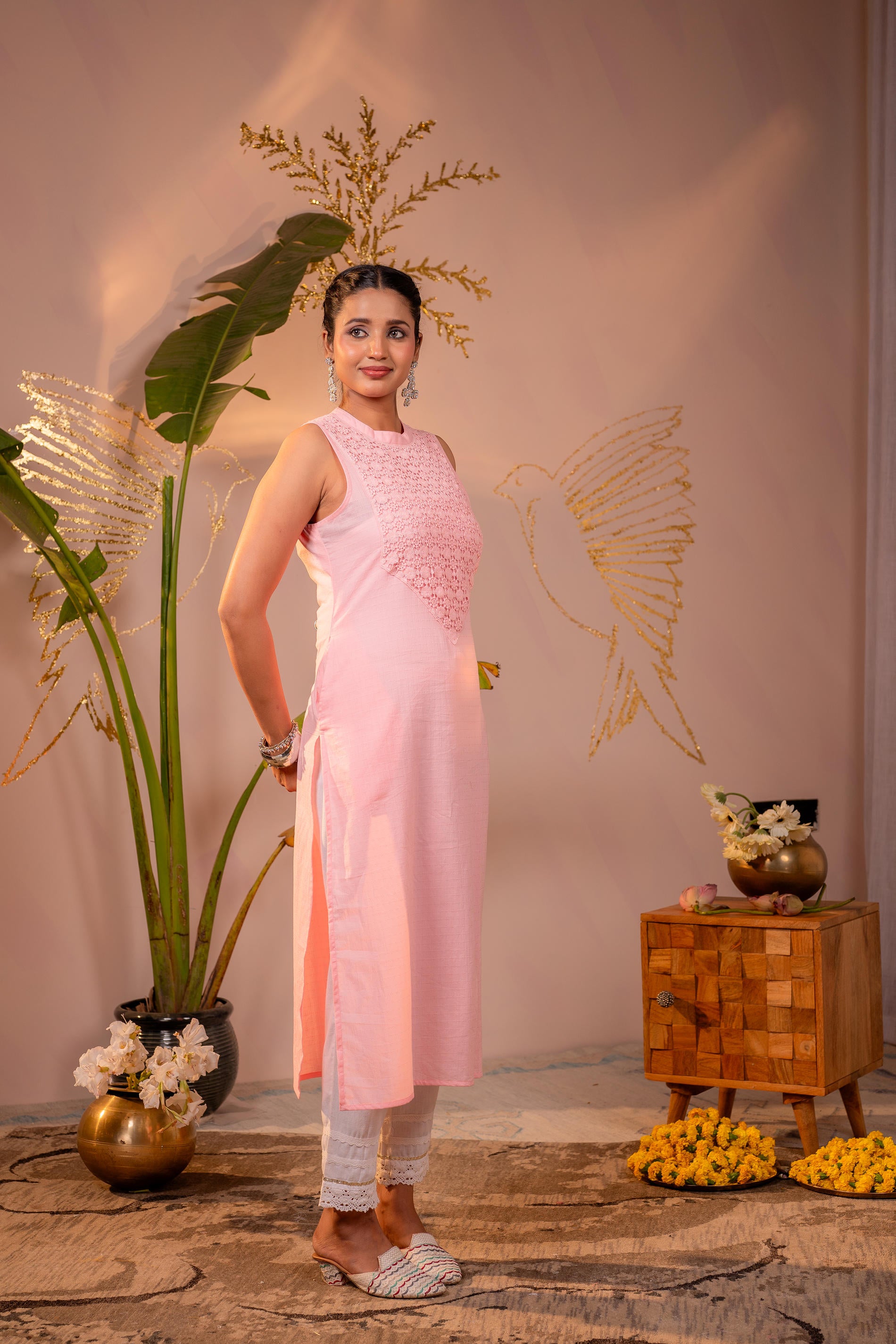 Patchwork Pink Kurta