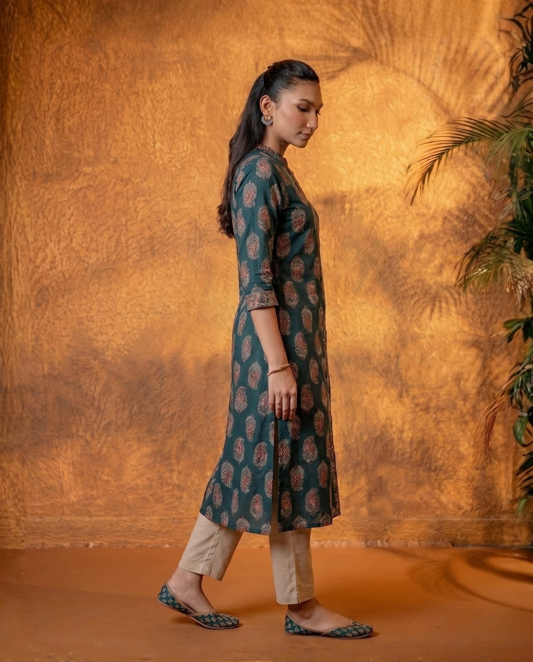 Zariya JadeGreen Heritage Buta Kurta