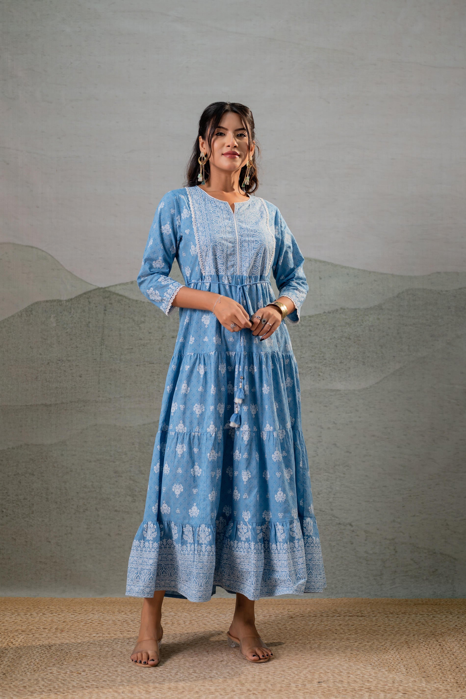 Neel Kamal Tiered Anarkali Dress