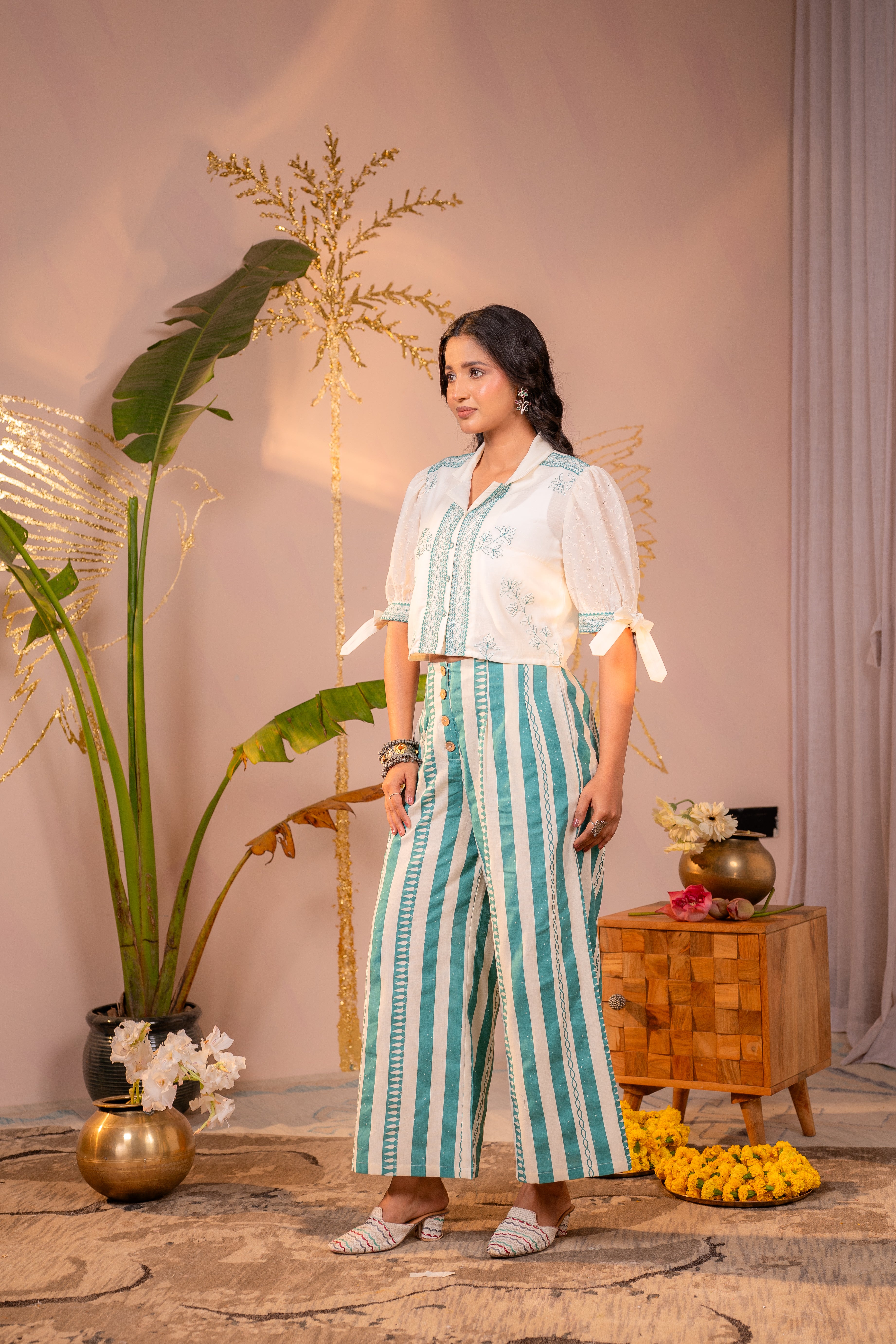 Seafoam Stripe Artisan Co-Ord Set