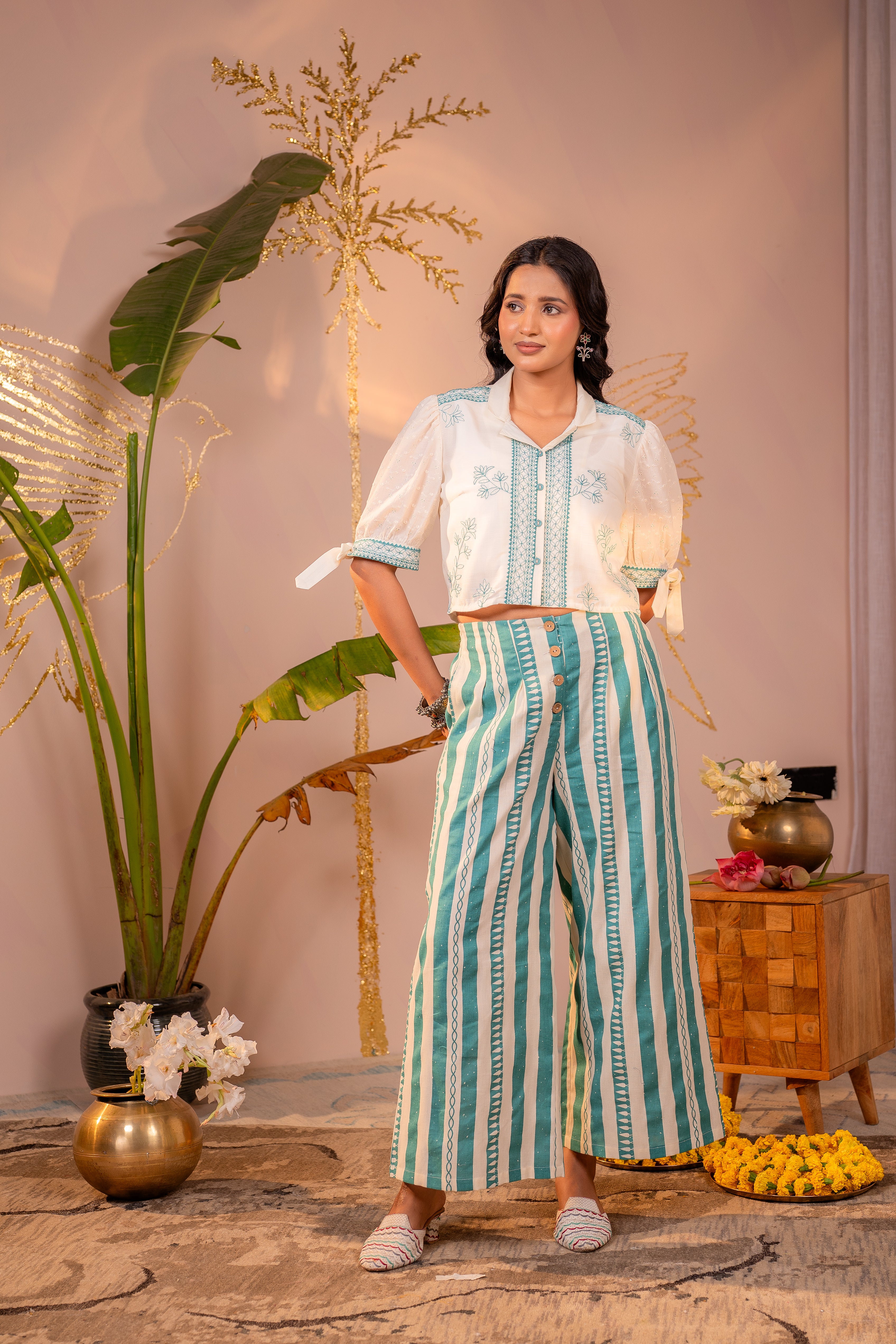 Seafoam Stripe Artisan Co-Ord Set