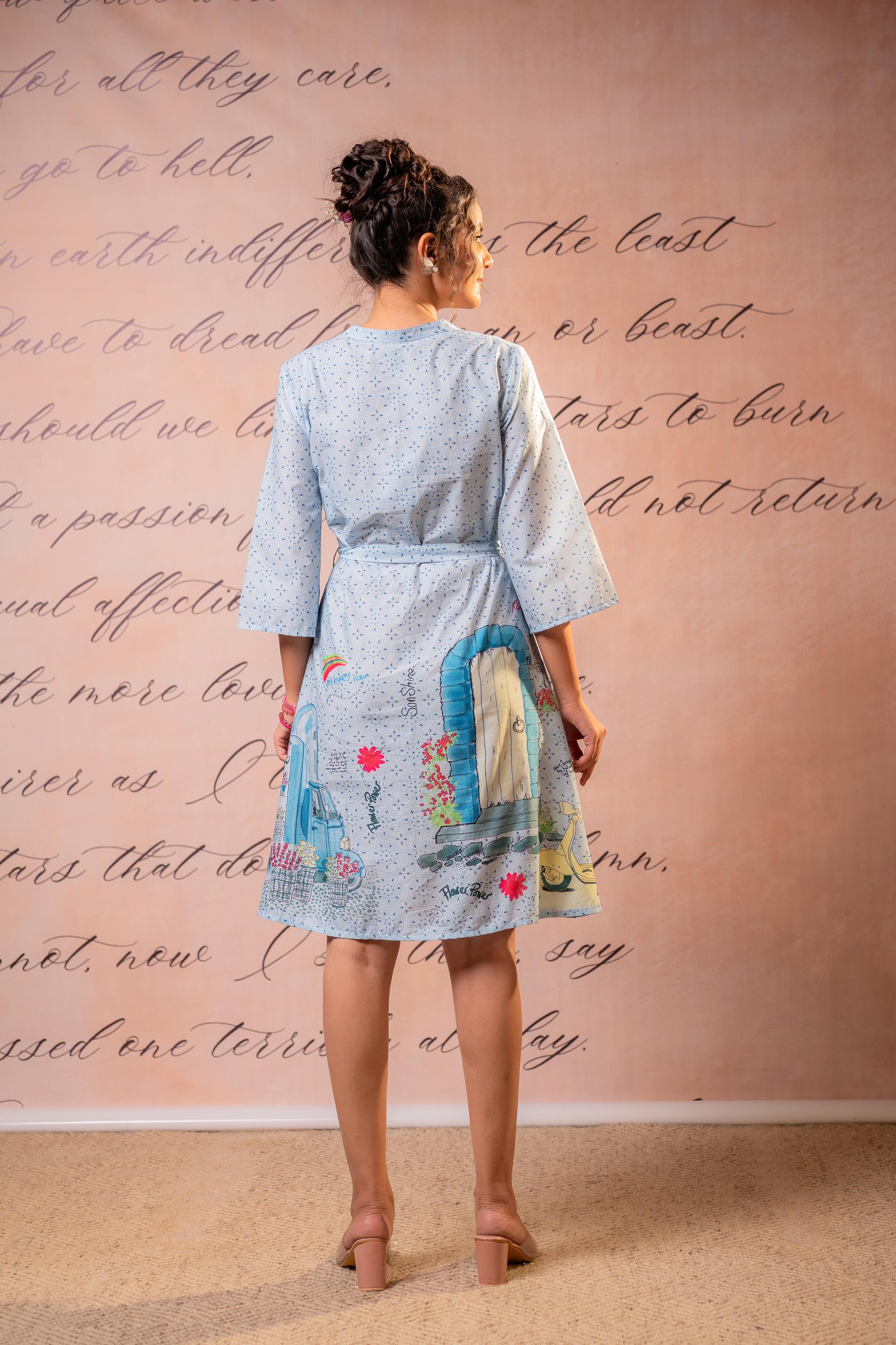 Skyline Story Shirt Mini Dress