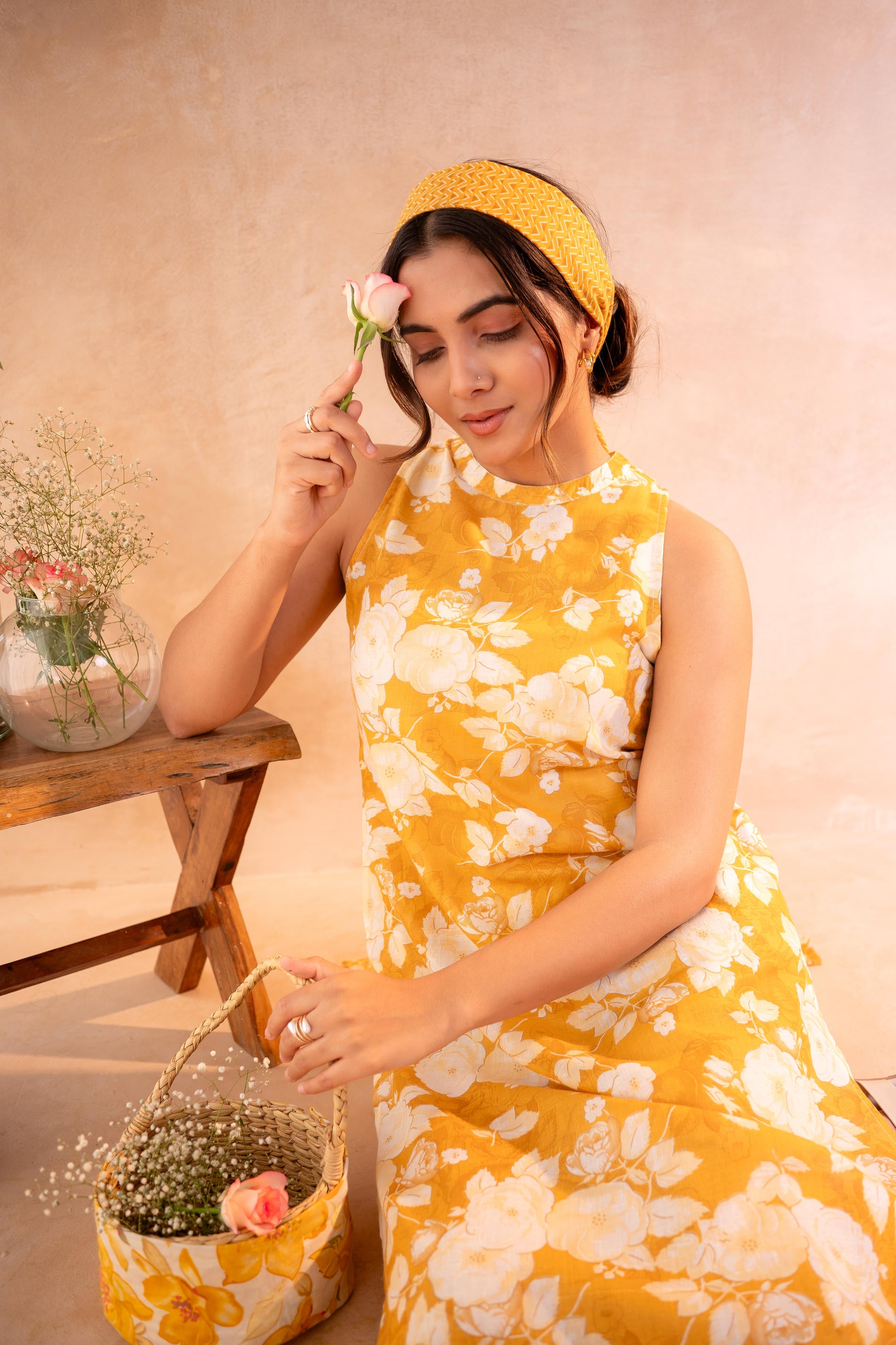 Golden Petal Daywear Kurta And Pant Set