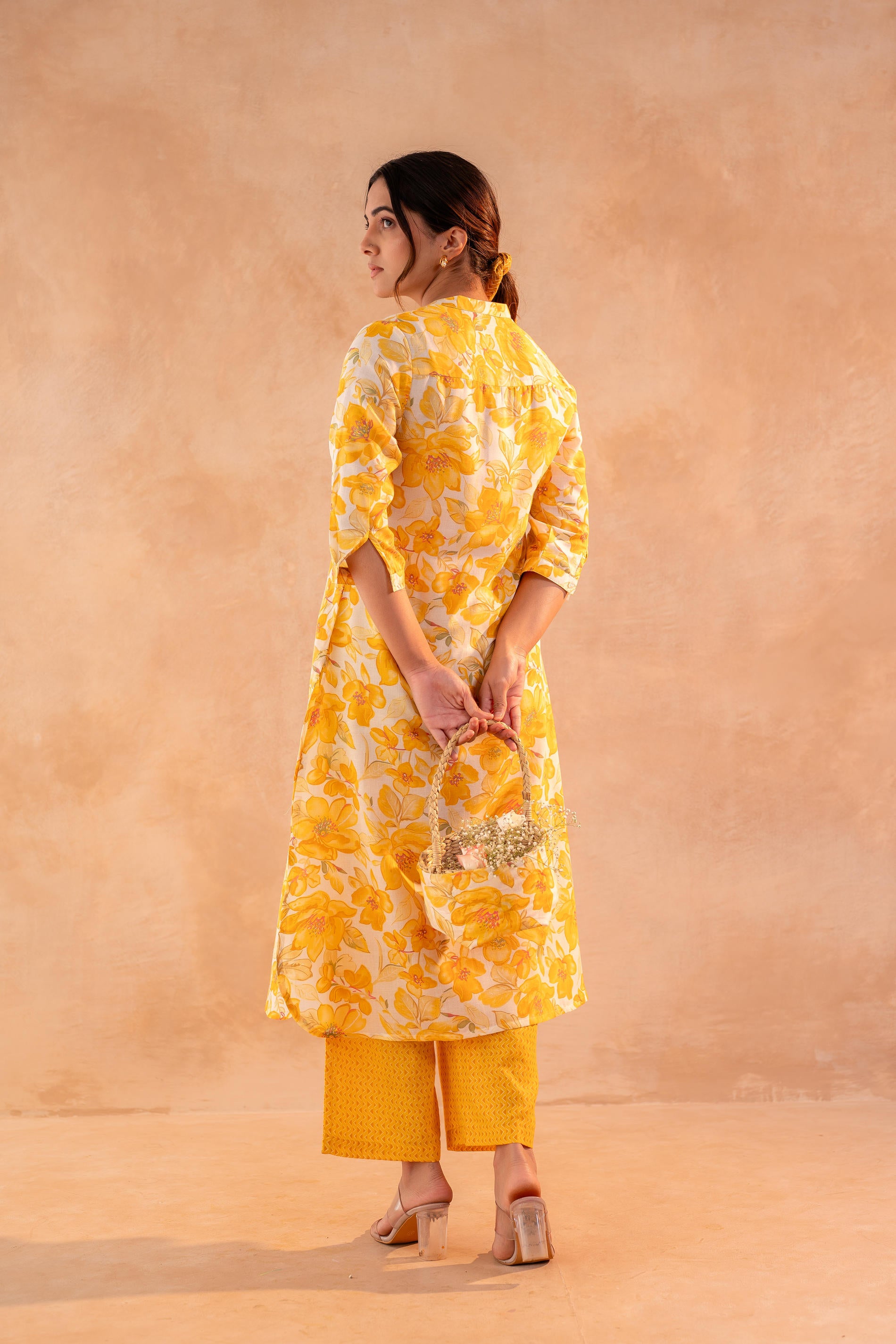 Golden Petal Daywear Kurta And Pant Set