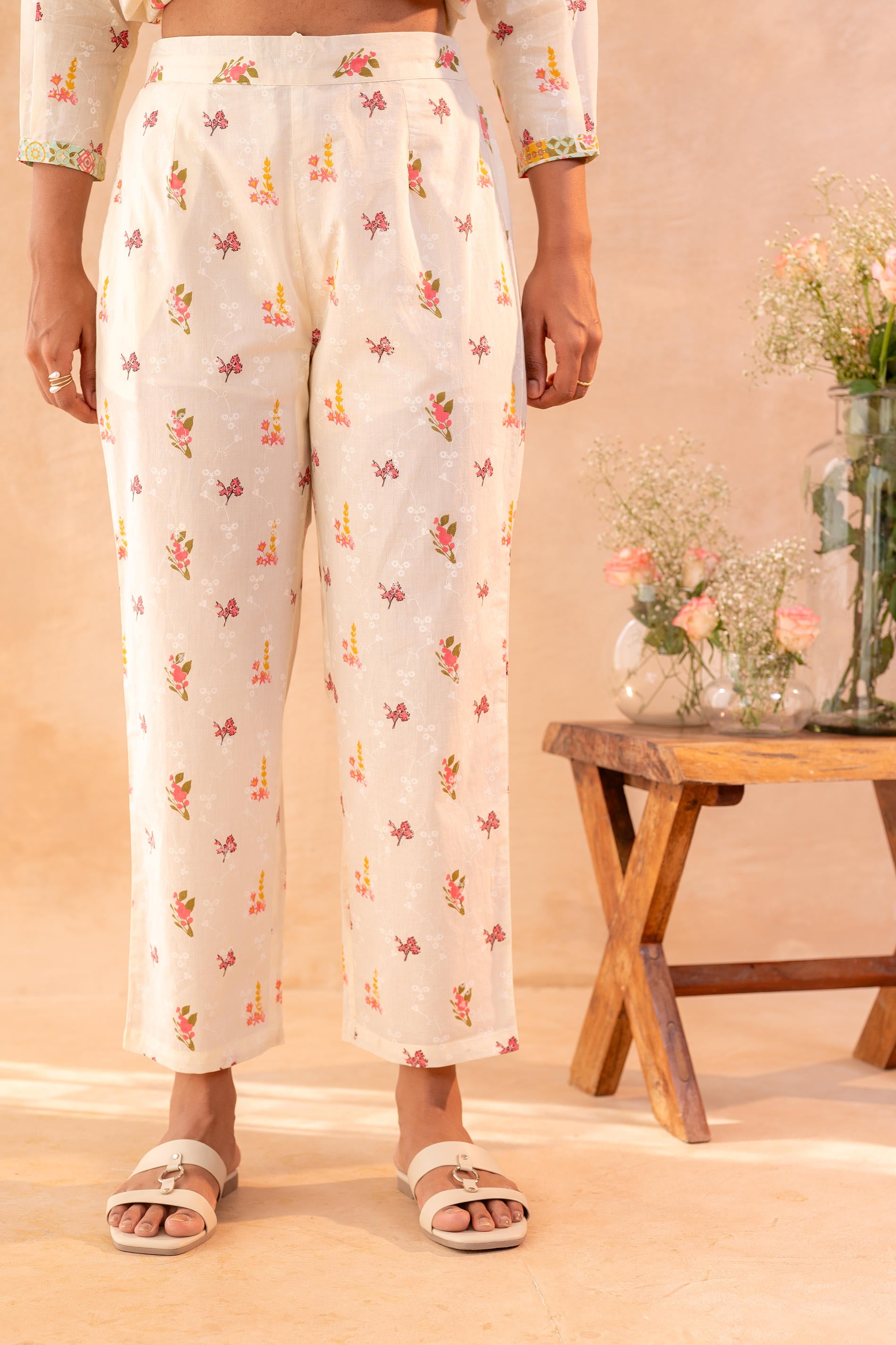 Off-White Garden Print Co-ord Set