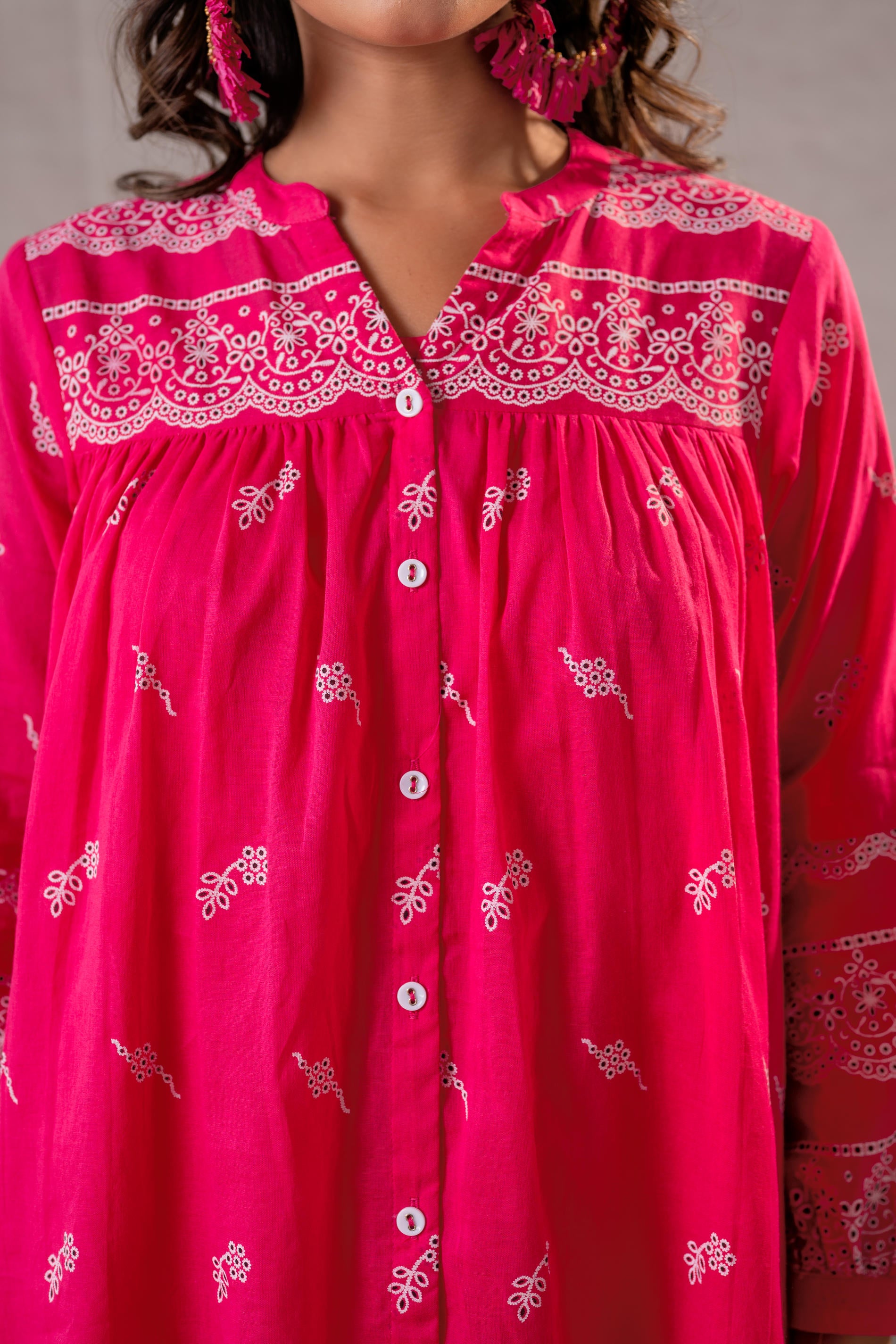 Ivory Kalaa Printed Tunic Set