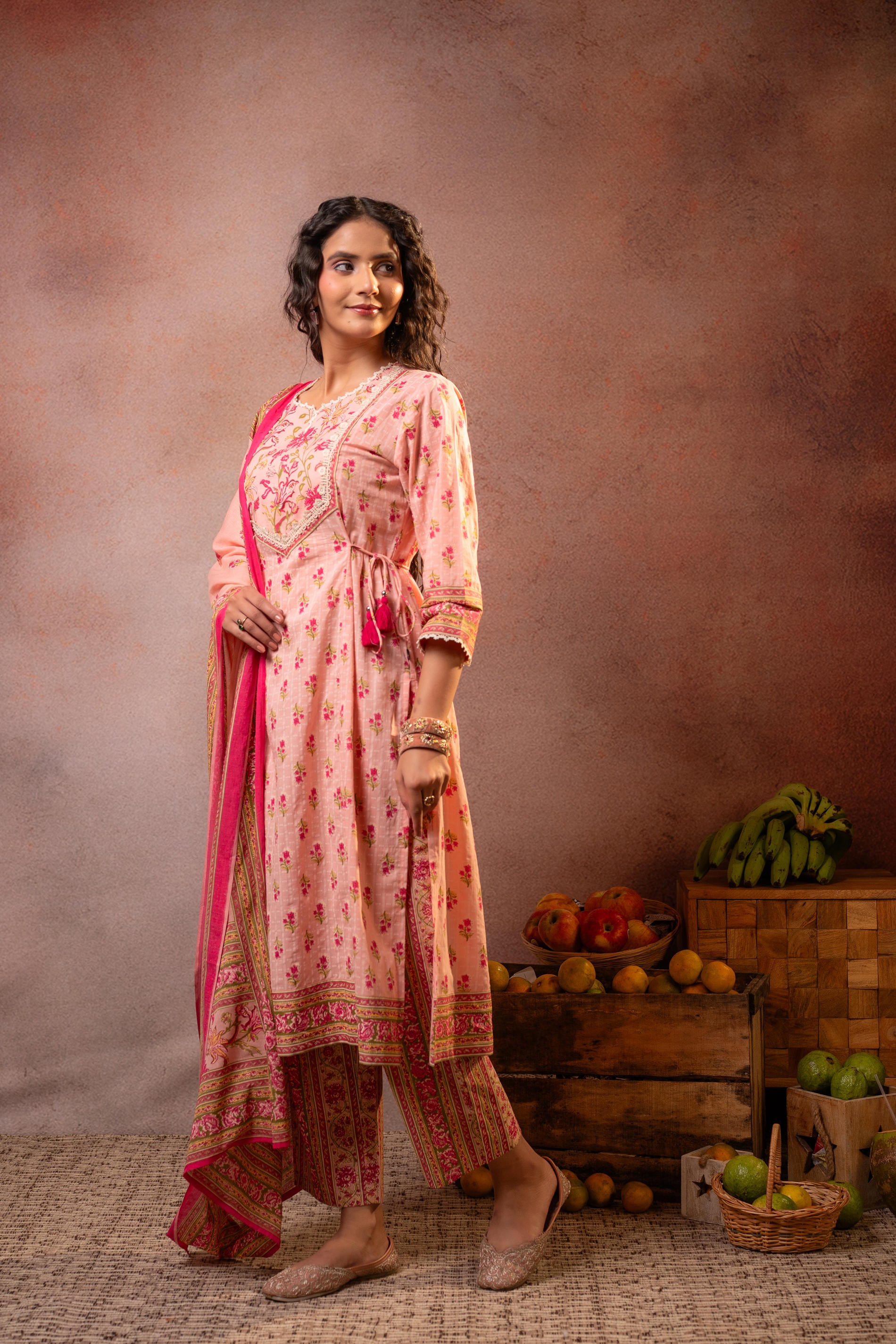 Gulnaar Garden Printed Kurta Pant And Dupatta Set