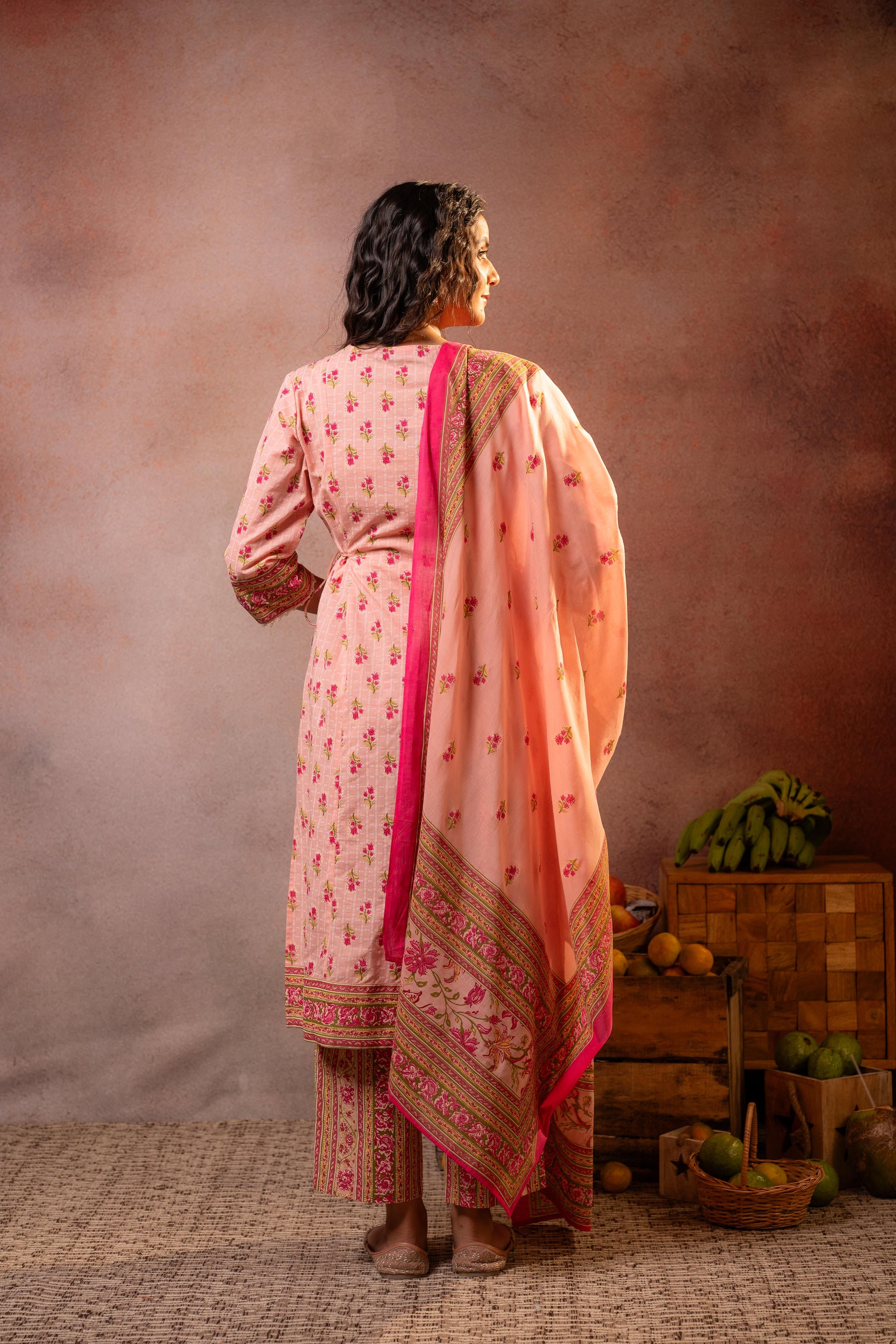 Gulnaar Garden Printed Kurta Pant And Dupatta Set