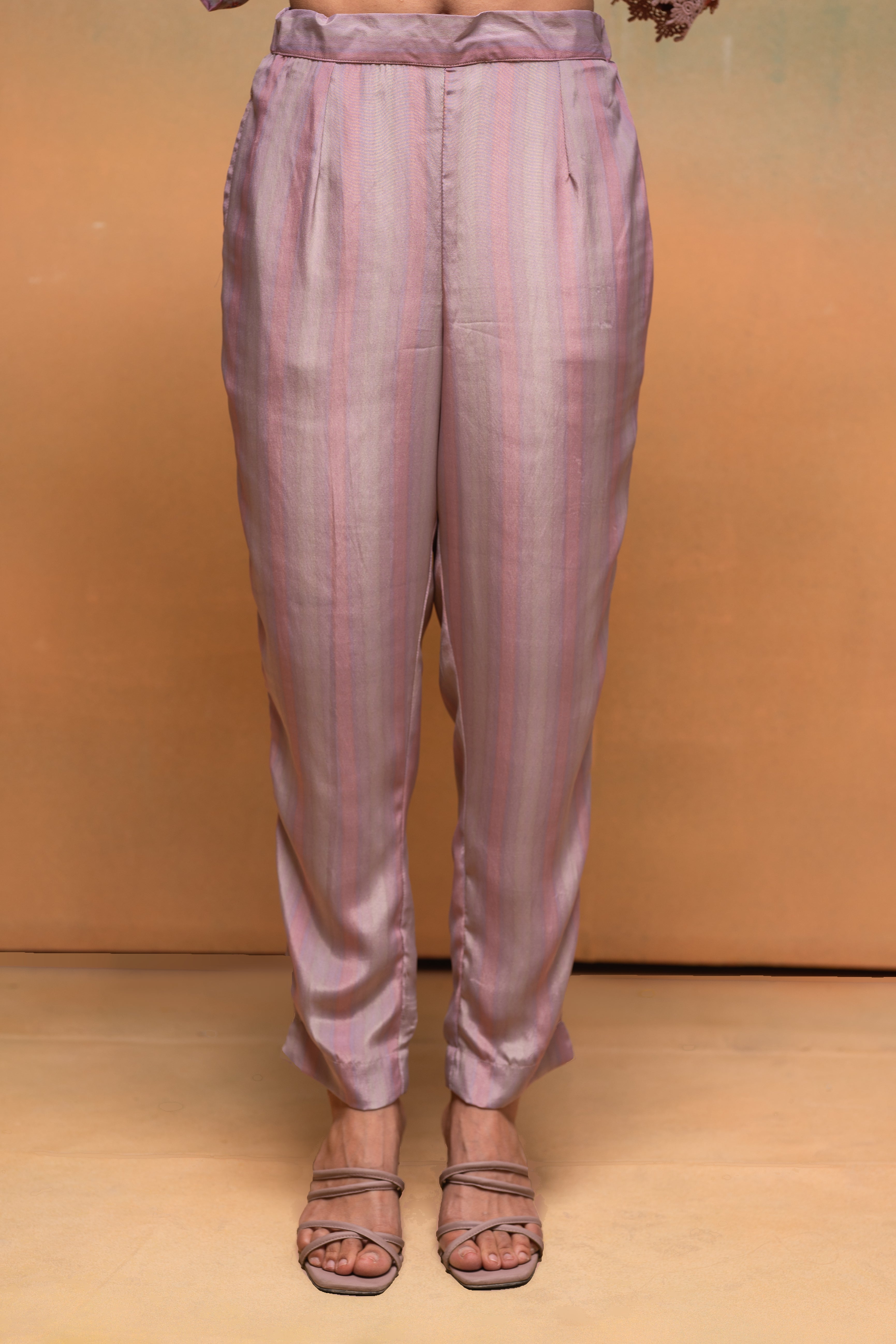 Pink Floral Embellished A-Line Kurta Pant and Dupatta Set with Beads & Sequence Work