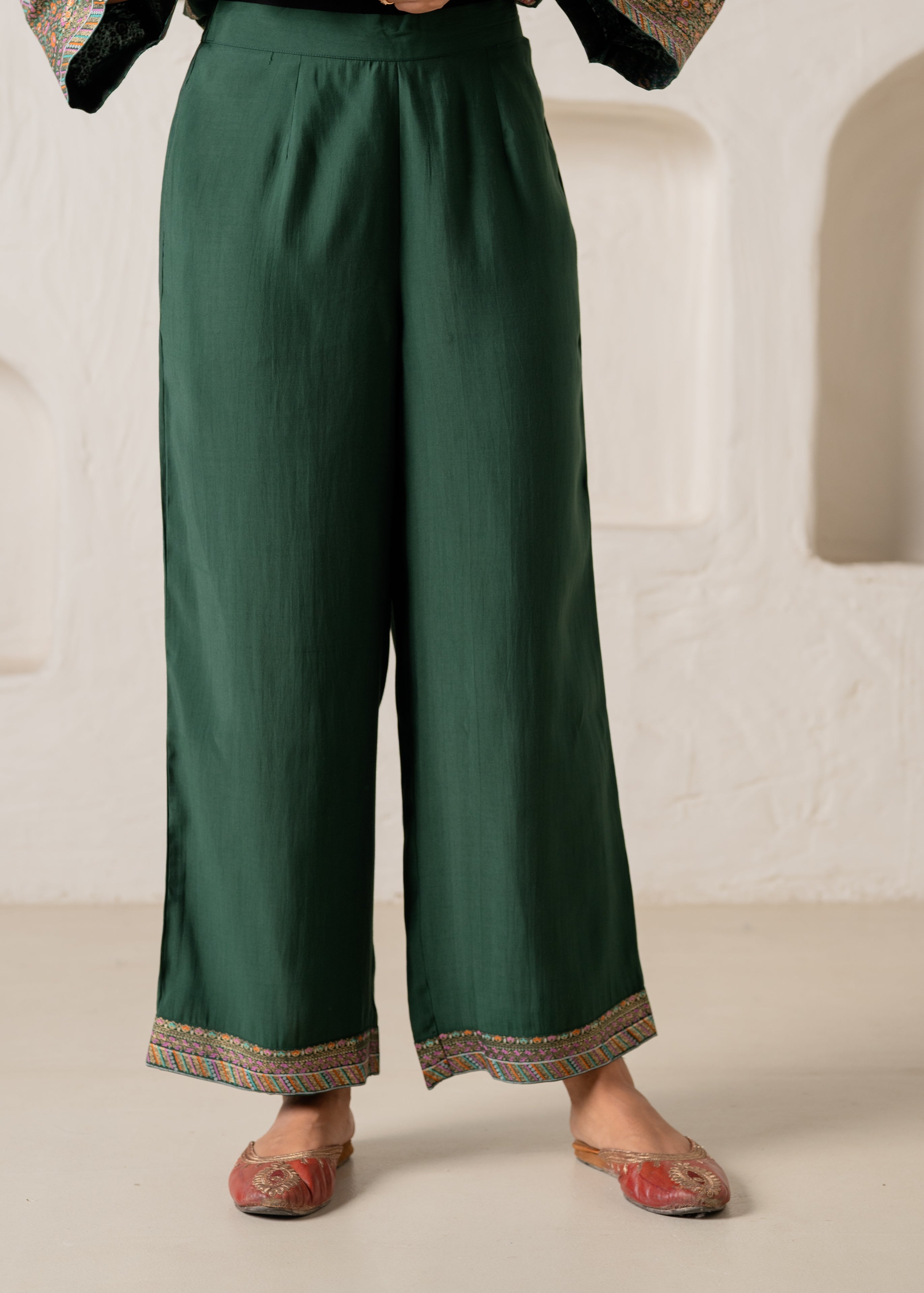Emerald Mughal Motif printed Kurta Set with Dupatta