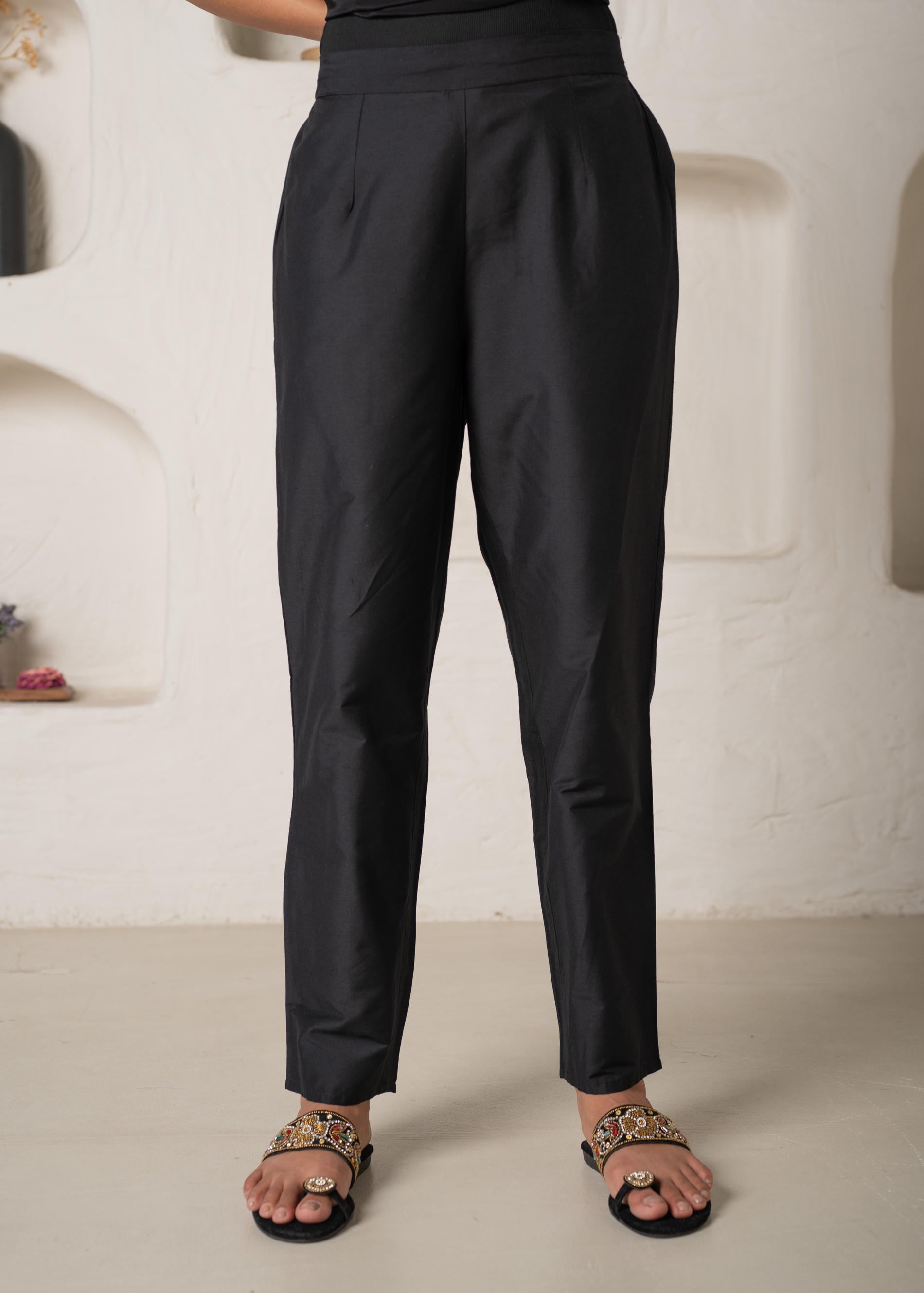 Noir Bloom Kaftan Kurta Pant Set