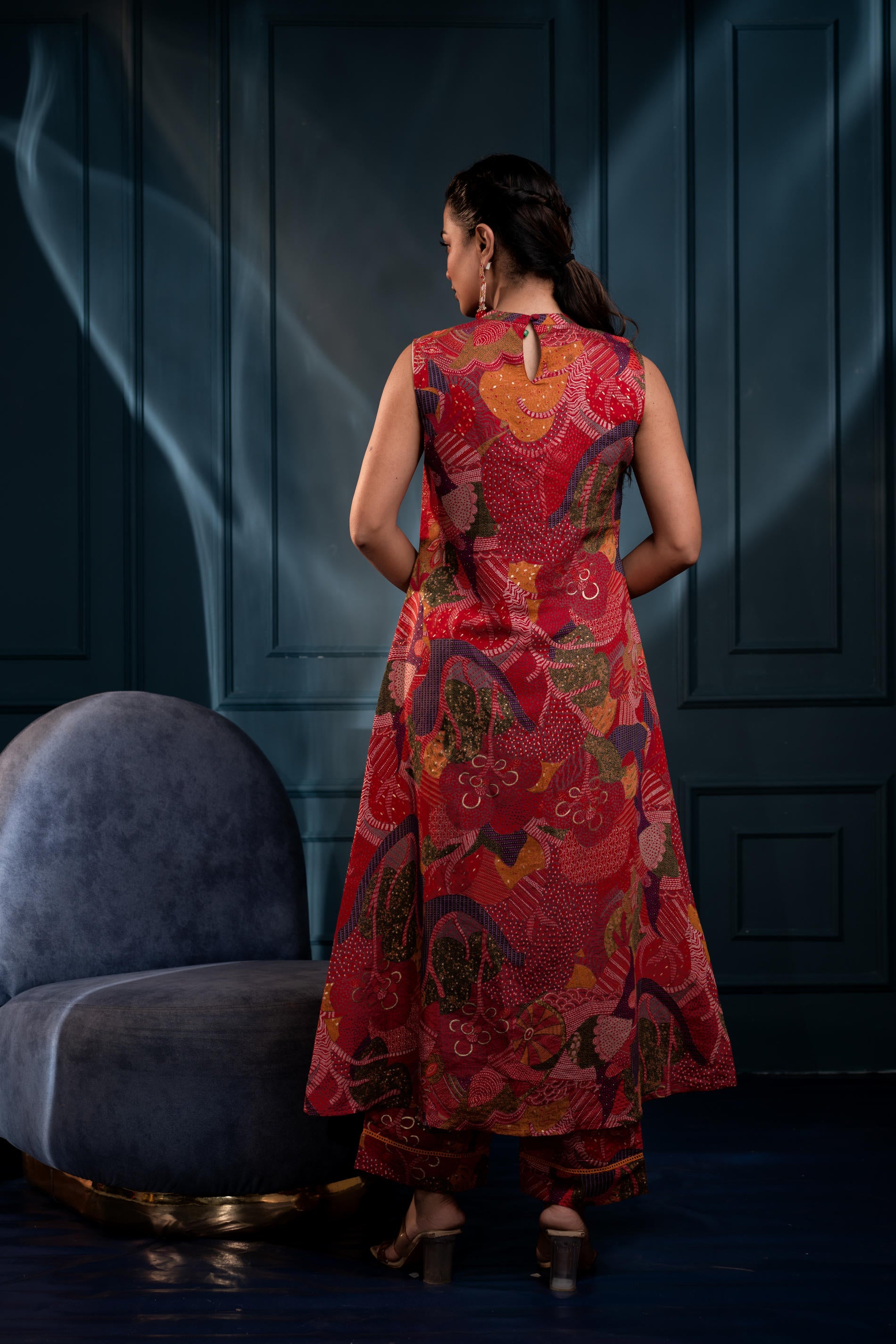 Women's Multicolor Floral Cotton Co-ord Set with Kurta & Pants