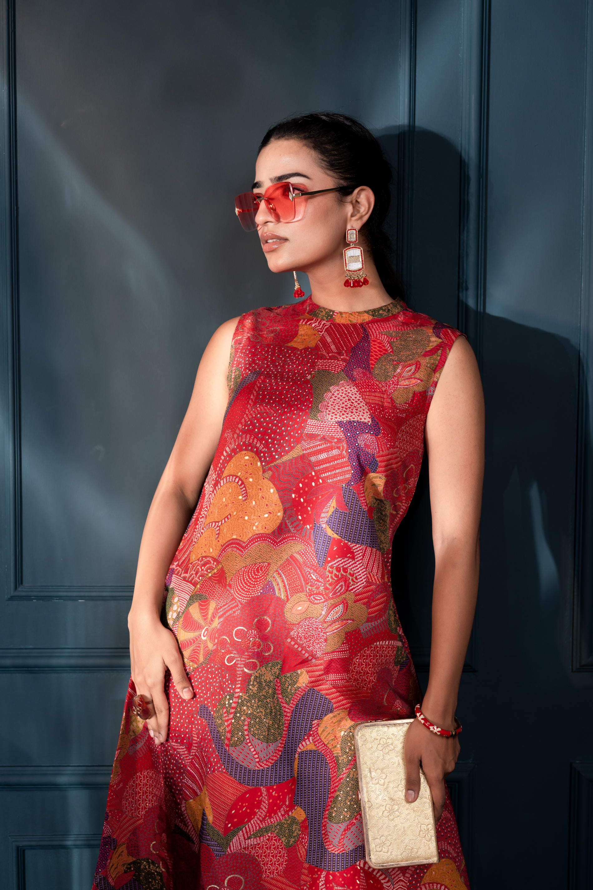 Women's Multicolor Floral Cotton Co-ord Set with Kurta & Pants