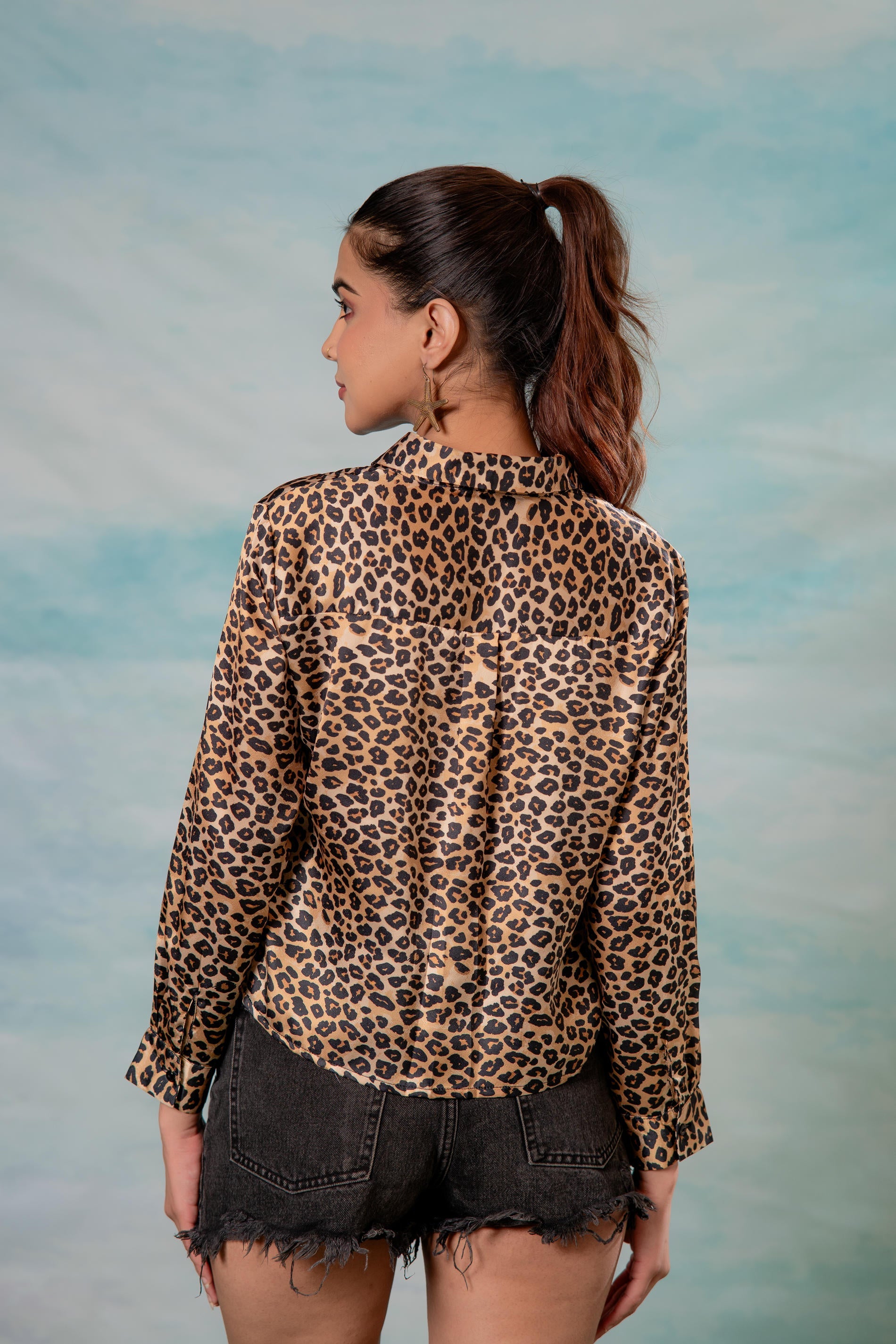 Lamora Leopard Print Button-Down Shirt