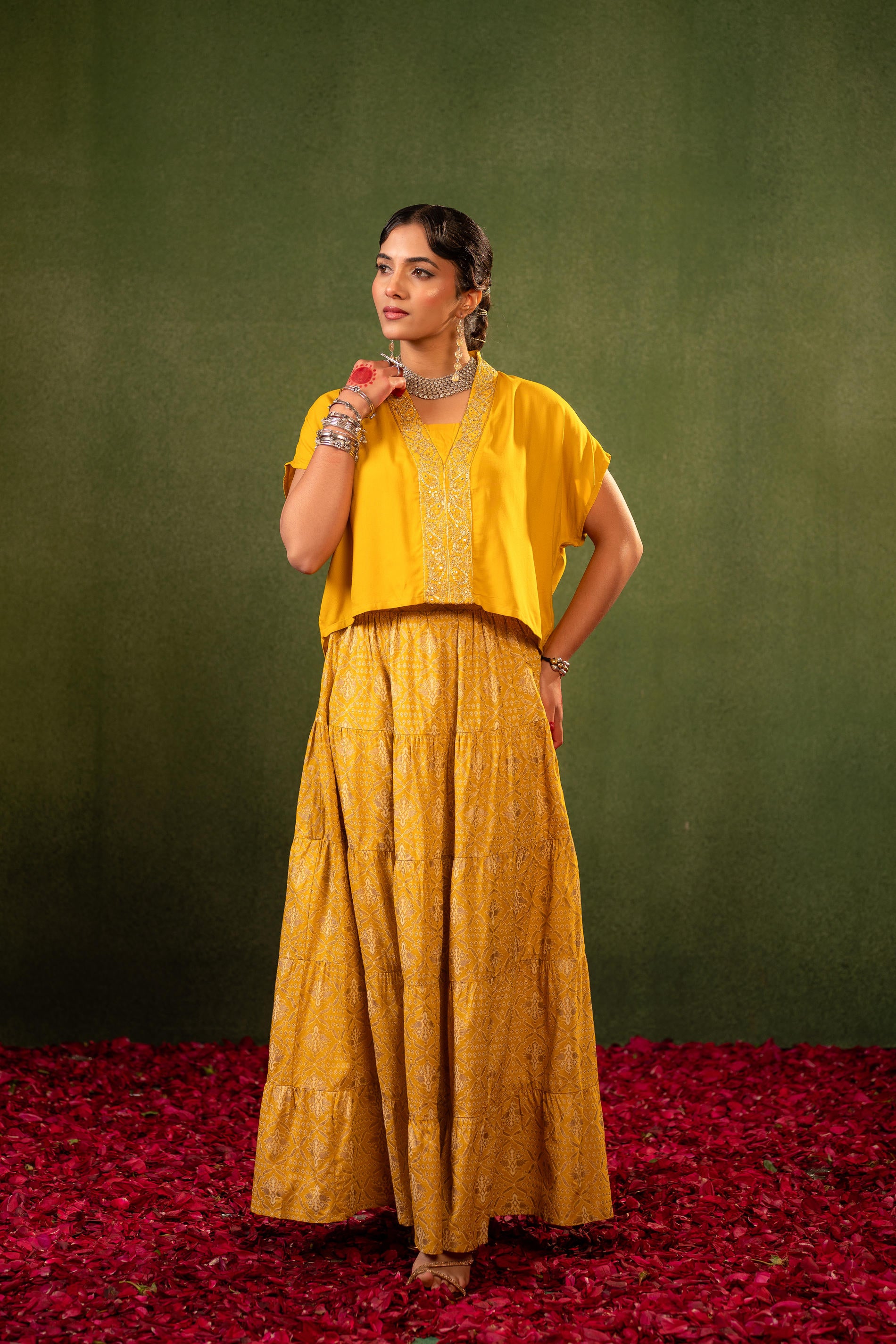 Virasat Printed Skirt Set