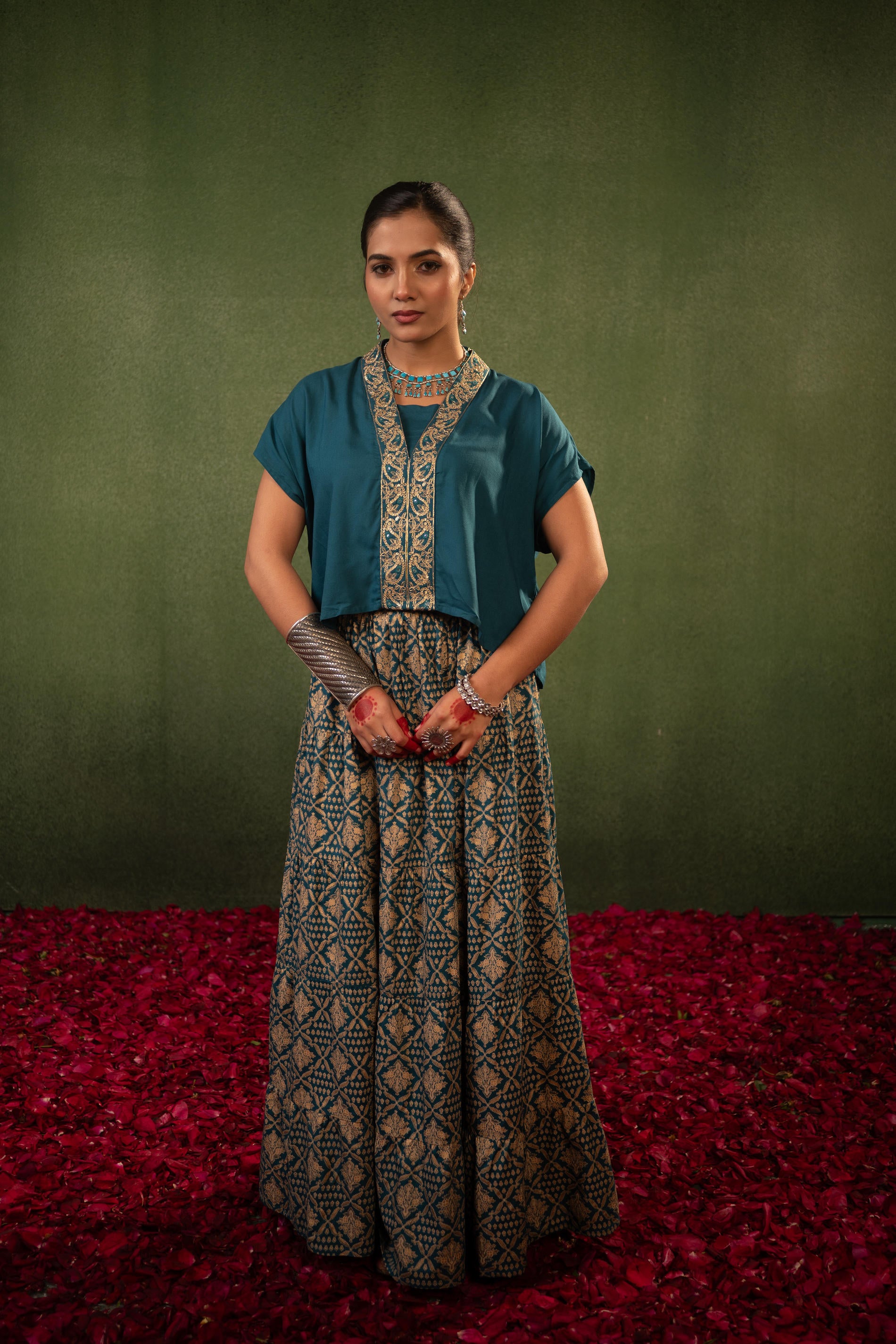 Virasat Printed Skirt Set