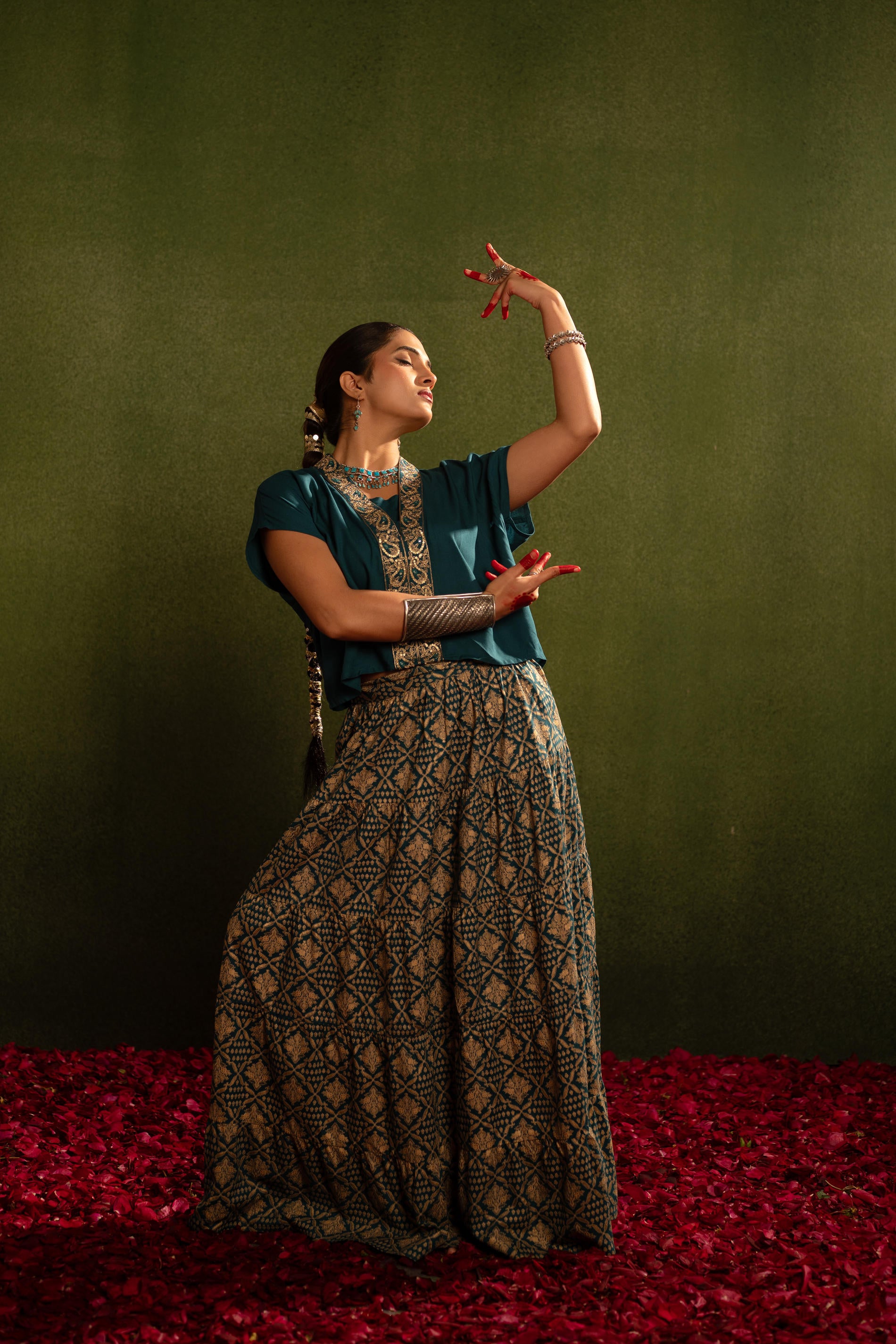 Virasat Printed Skirt Set