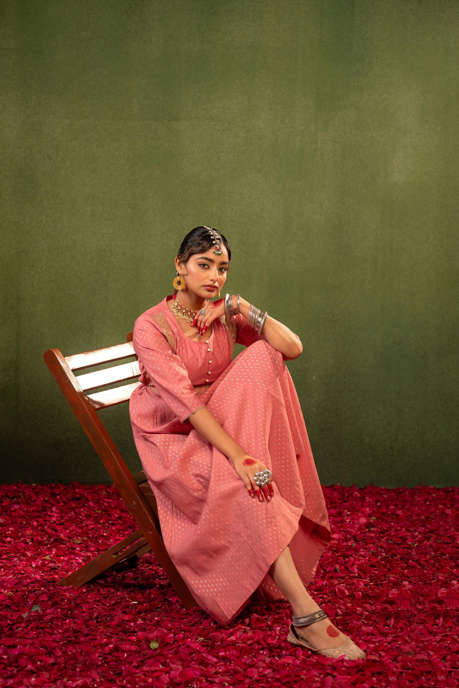 Gulnaar Riwaayat Pink Anarkali Dress