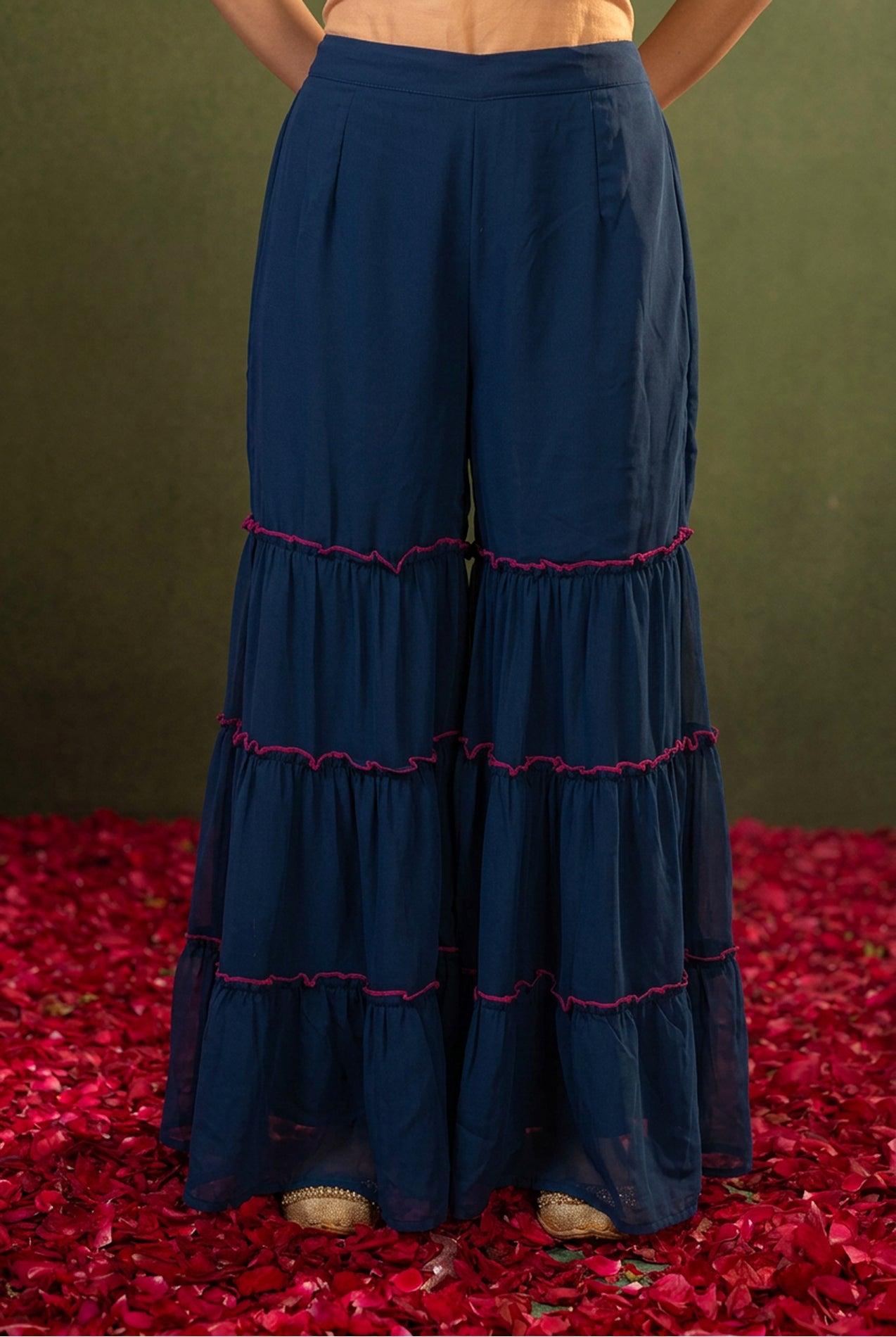 Midnight Blue Royal Embroidered Suit Set